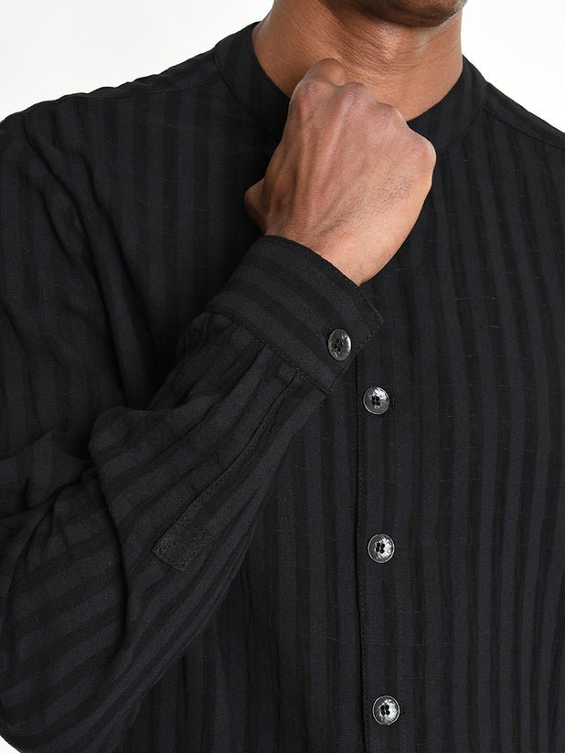 Striped Viscose Cotton Shirt - by LA HAINE INSIDE US