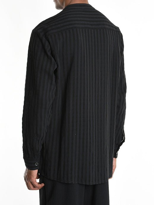 Striped Viscose Cotton Shirt - by LA HAINE INSIDE US