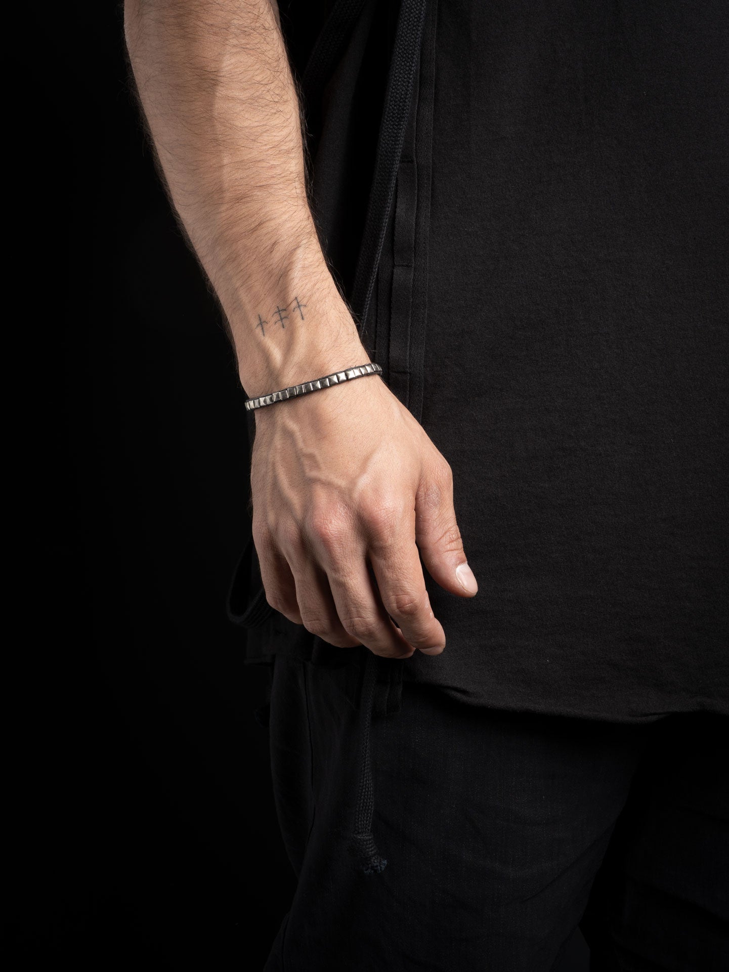 Studded Leather Bracelet - by GOTI