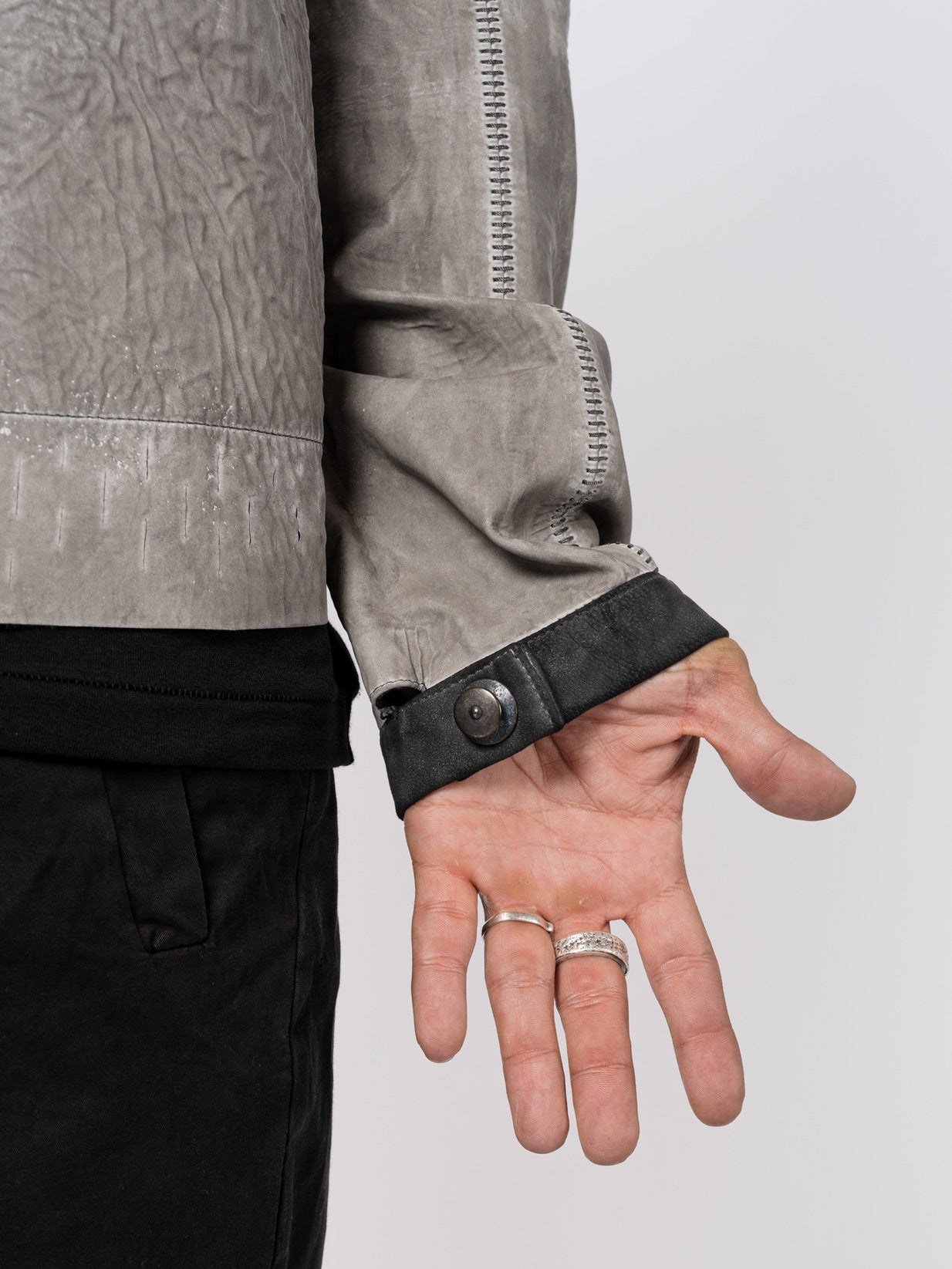 Syderal Reflective Leather Jacket - by ISAAC SELLAM