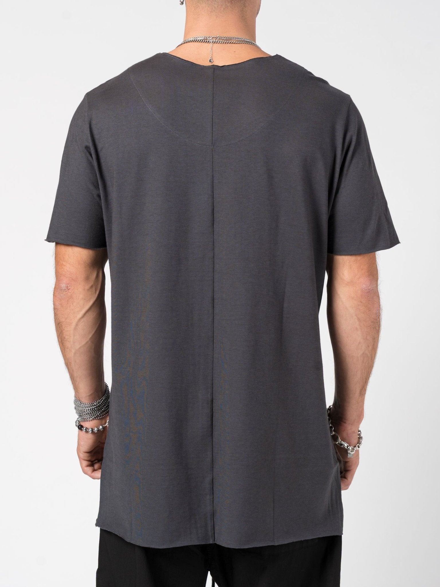 T-Shirt with Cut Neckline - by GIORGIO BRATO