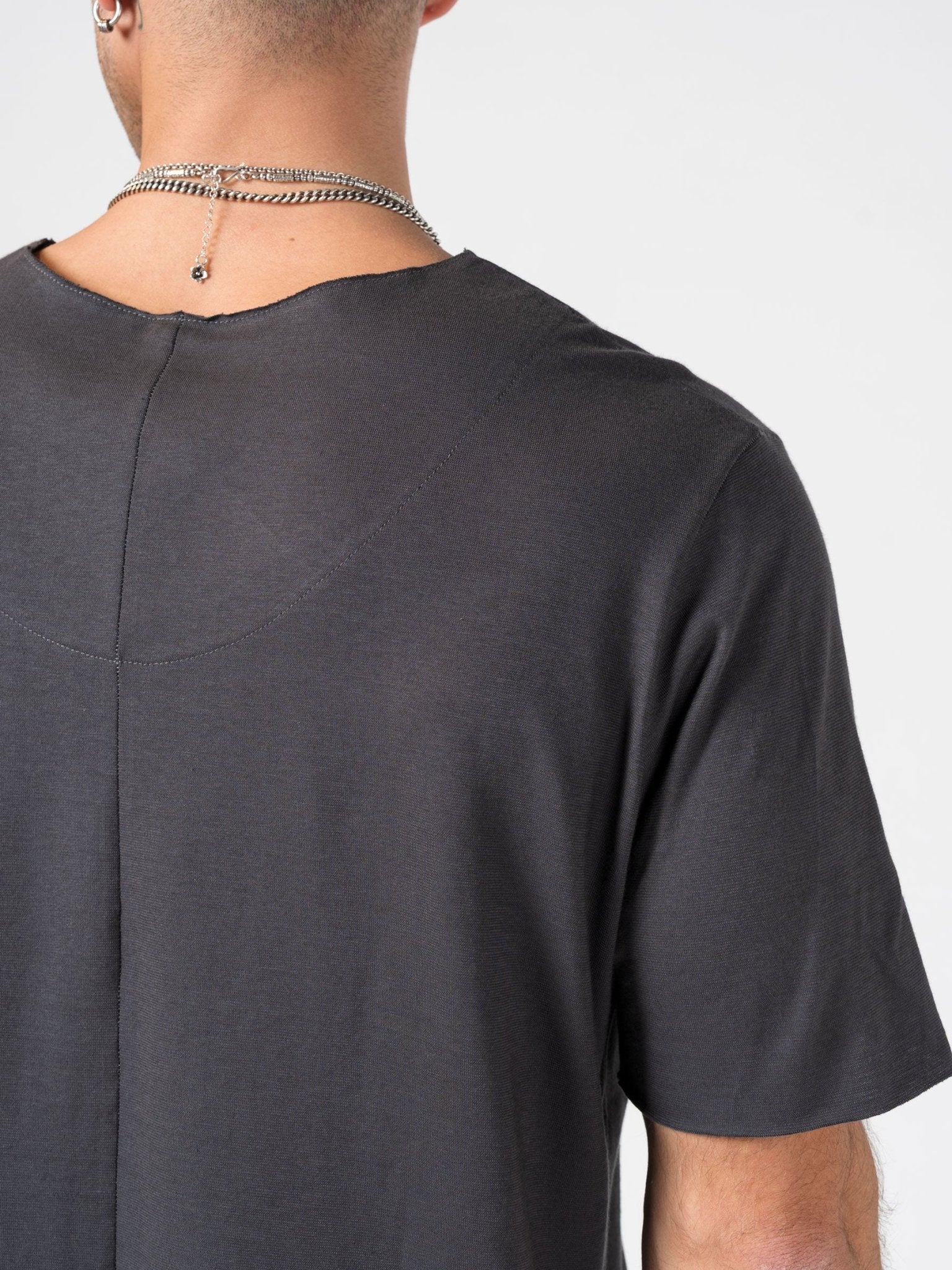 T-Shirt with Cut Neckline - by GIORGIO BRATO