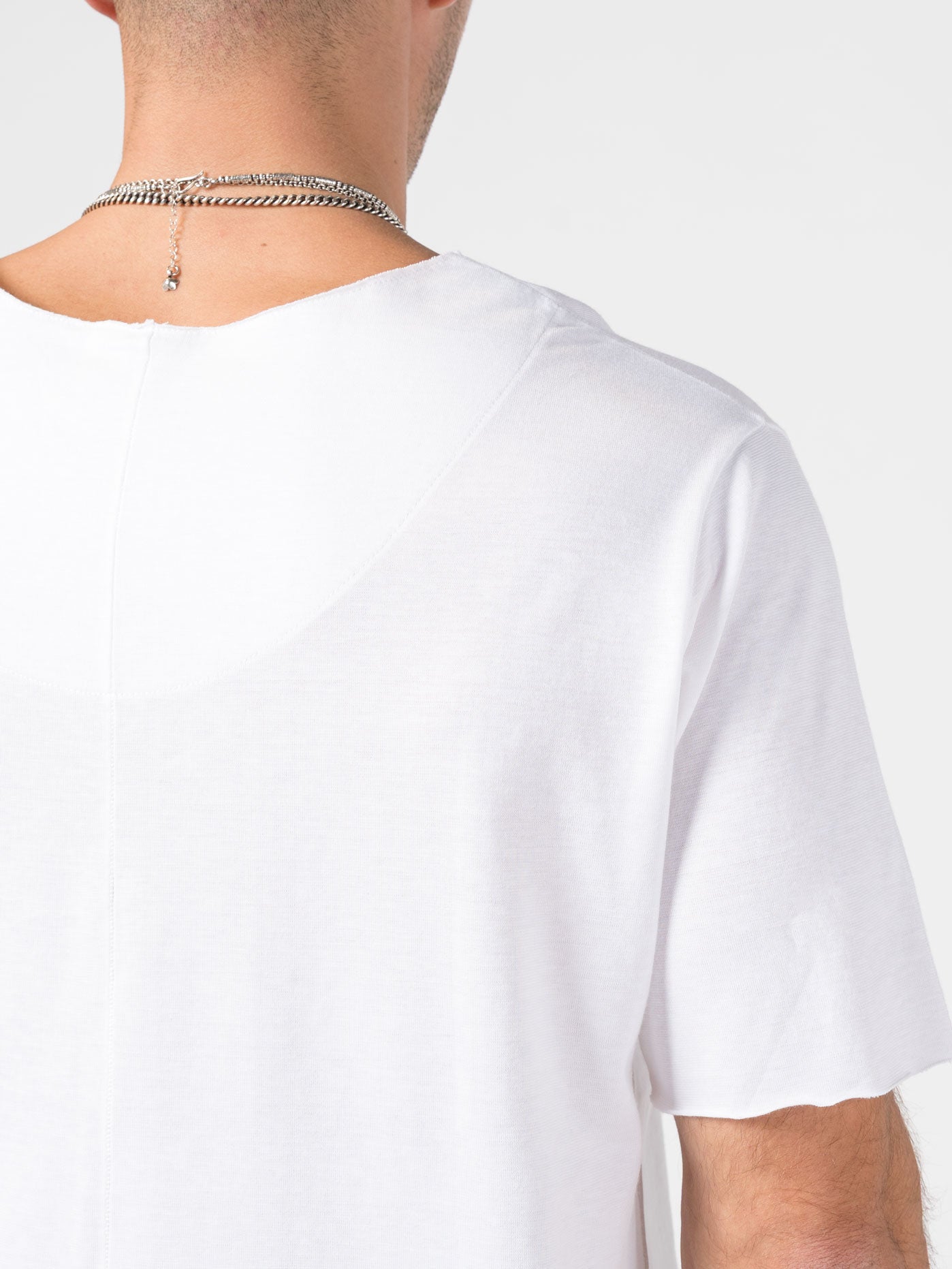 T-Shirt with Cut Neckline - by GIORGIO BRATO