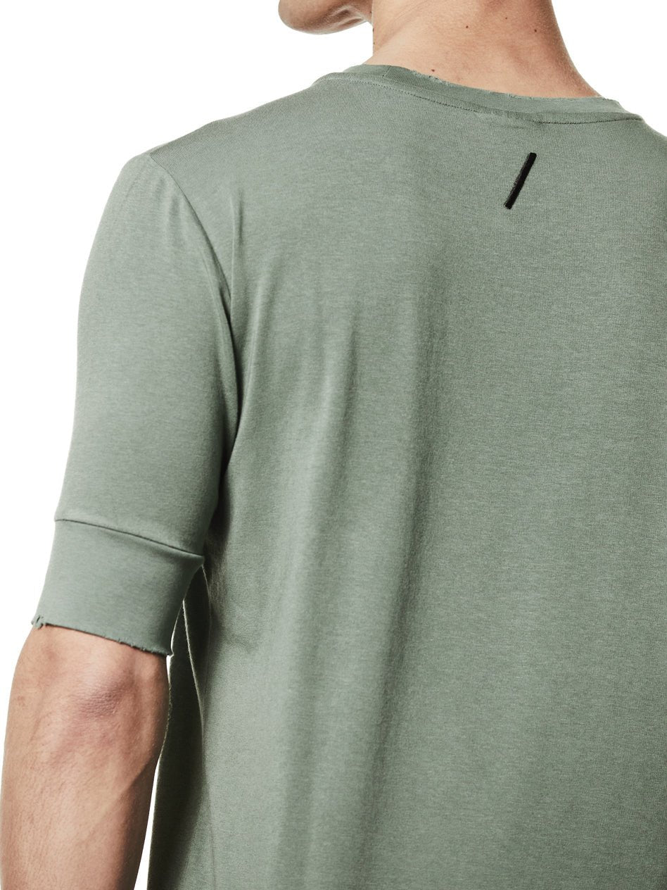 T-Shirt with Rib Cuffs - by THOM KROM
