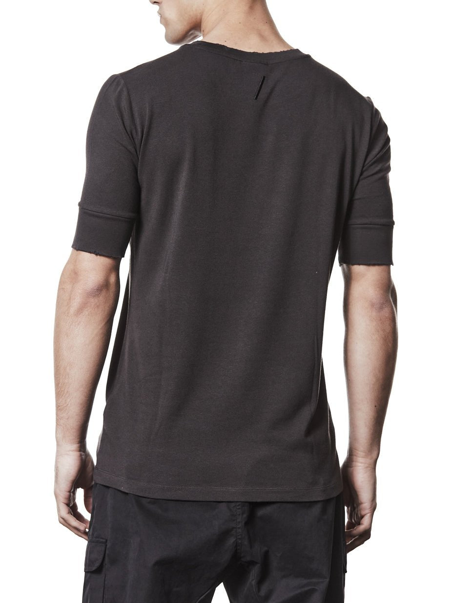 T-Shirt with Rib Cuffs - by THOM KROM