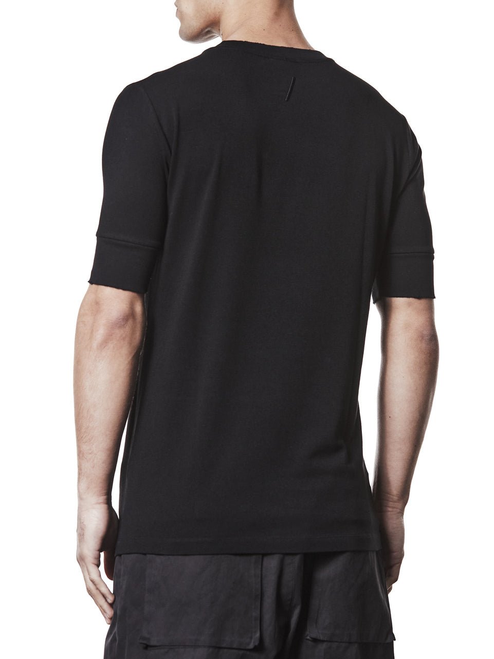 T-Shirt with Rib Cuffs - by THOM KROM
