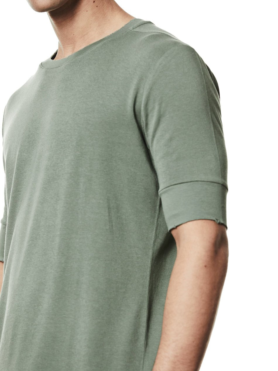 T-Shirt with Rib Cuffs - by THOM KROM