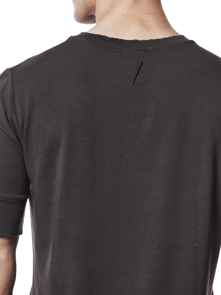 T-Shirt with Rib Cuffs - by THOM KROM