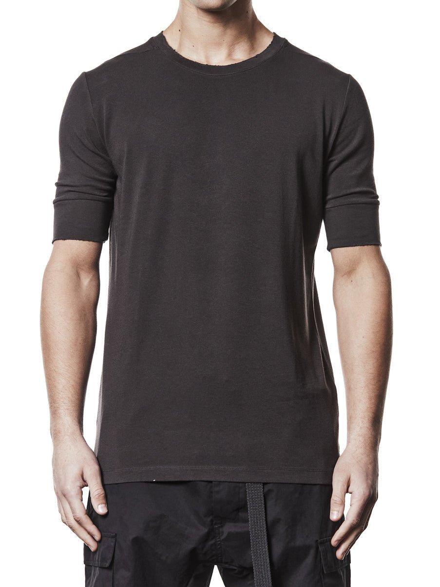 T-Shirt with Rib Cuffs - by THOM KROM