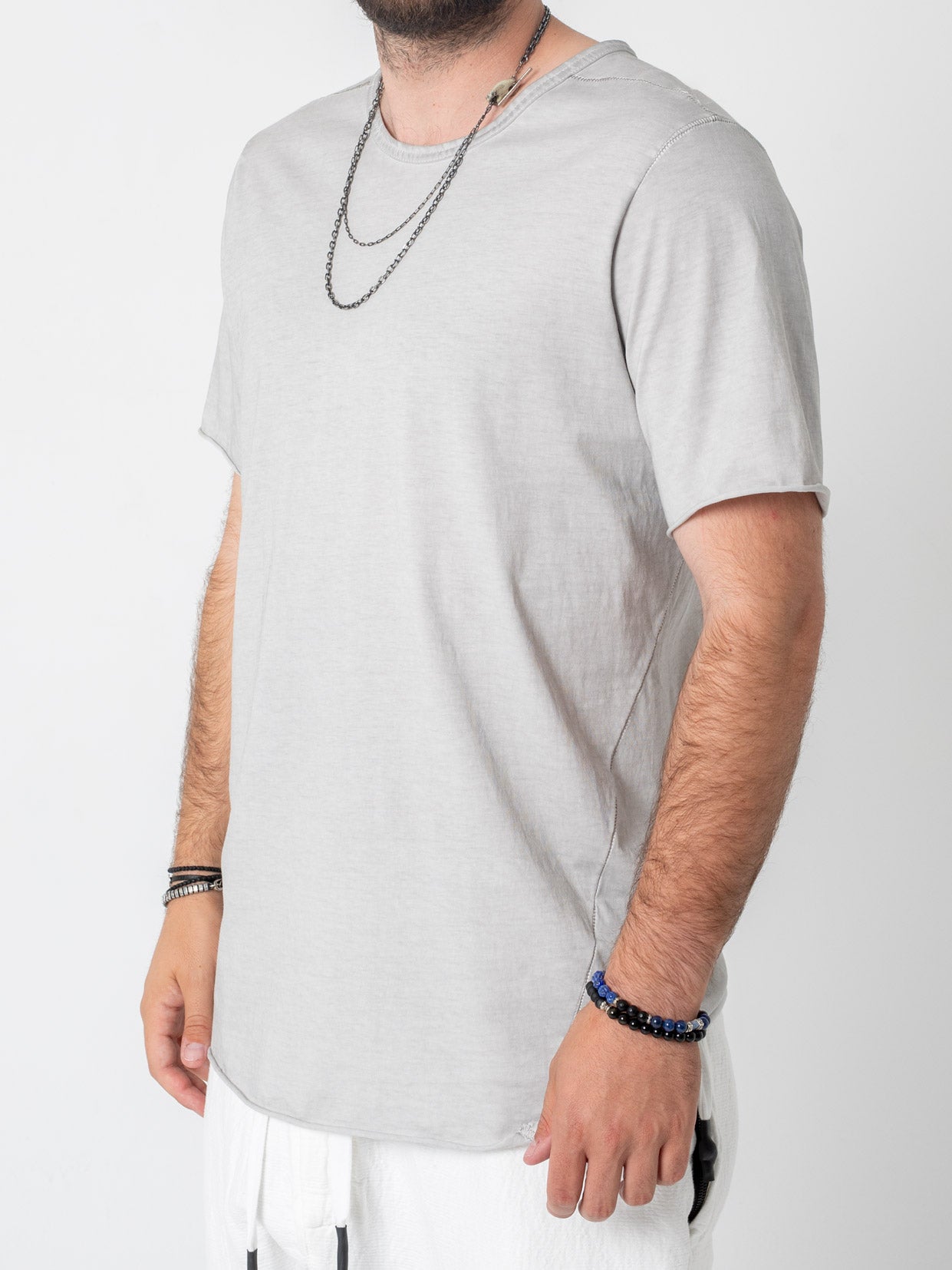 T-Shirt with Rubber Strip Detail - by ISAAC SELLAM