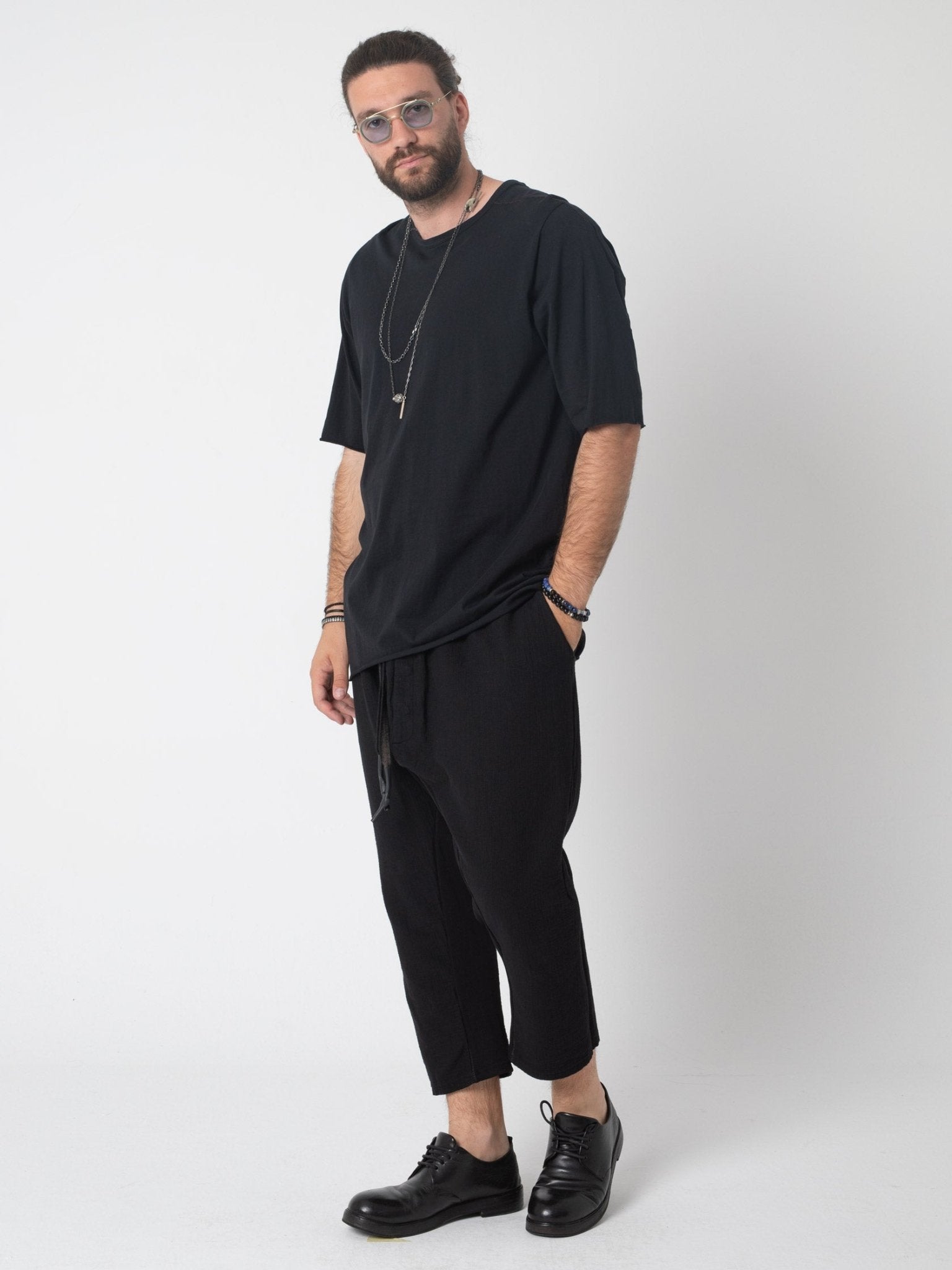 T-Shirt with Rubber Strip Detail - by ISAAC SELLAM