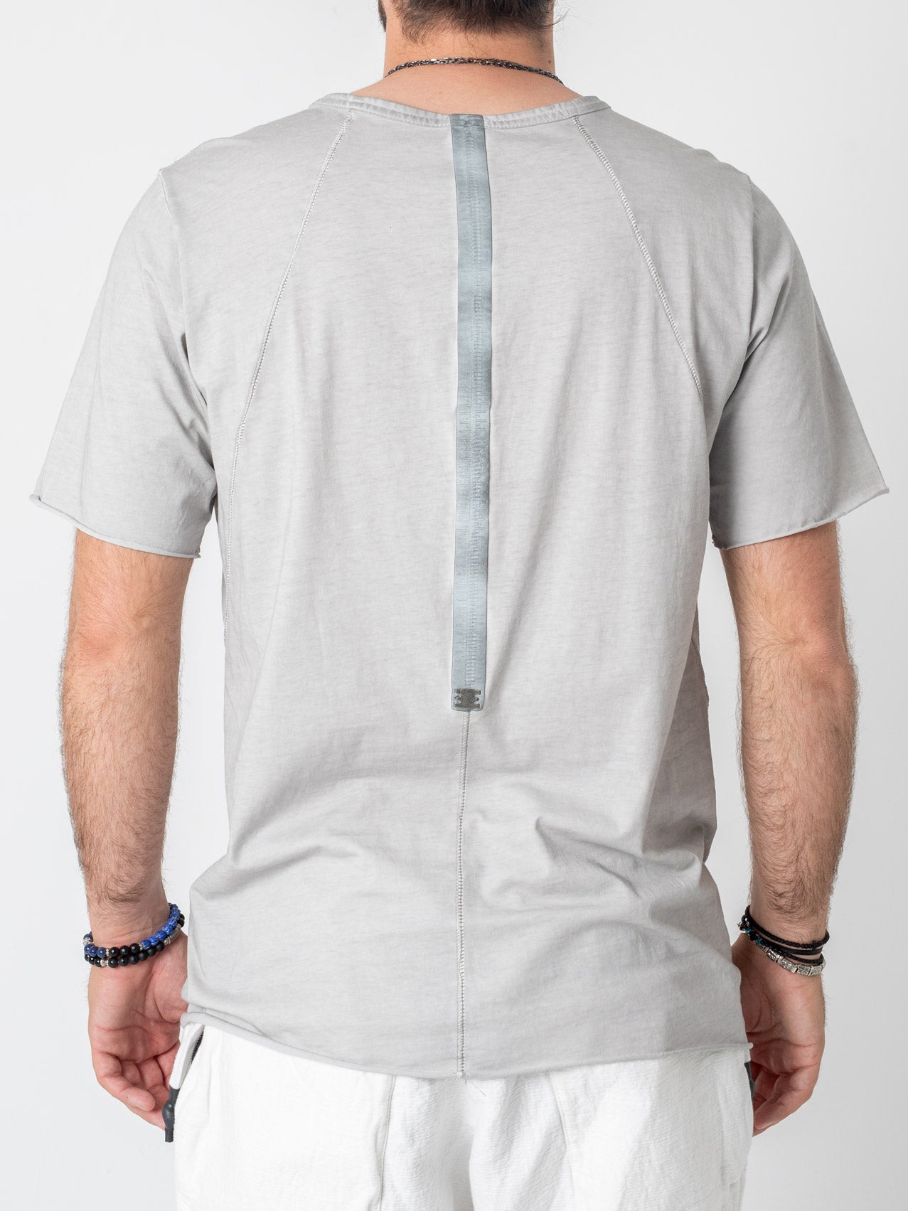 T-Shirt with Rubber Strip Detail - by ISAAC SELLAM