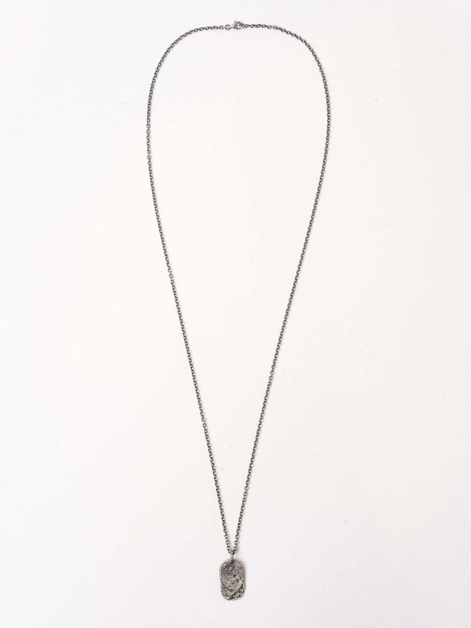 Tag Necklace with Black Diamonds - by AITO