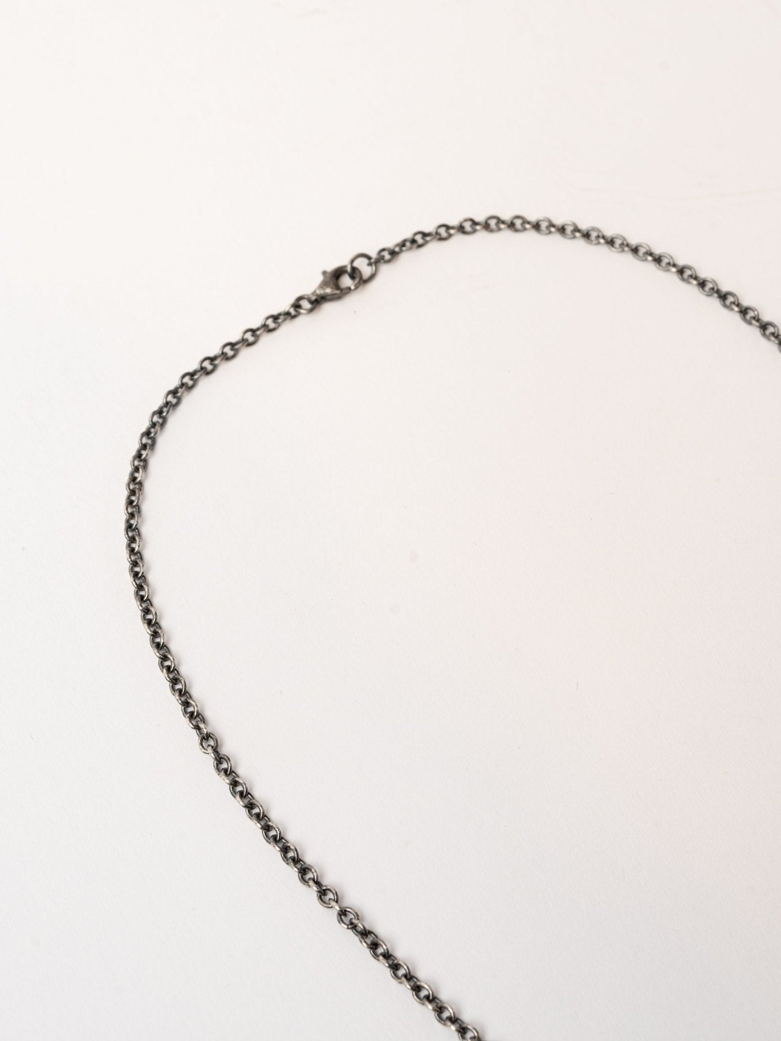 Tag Necklace with Black Diamonds - by AITO
