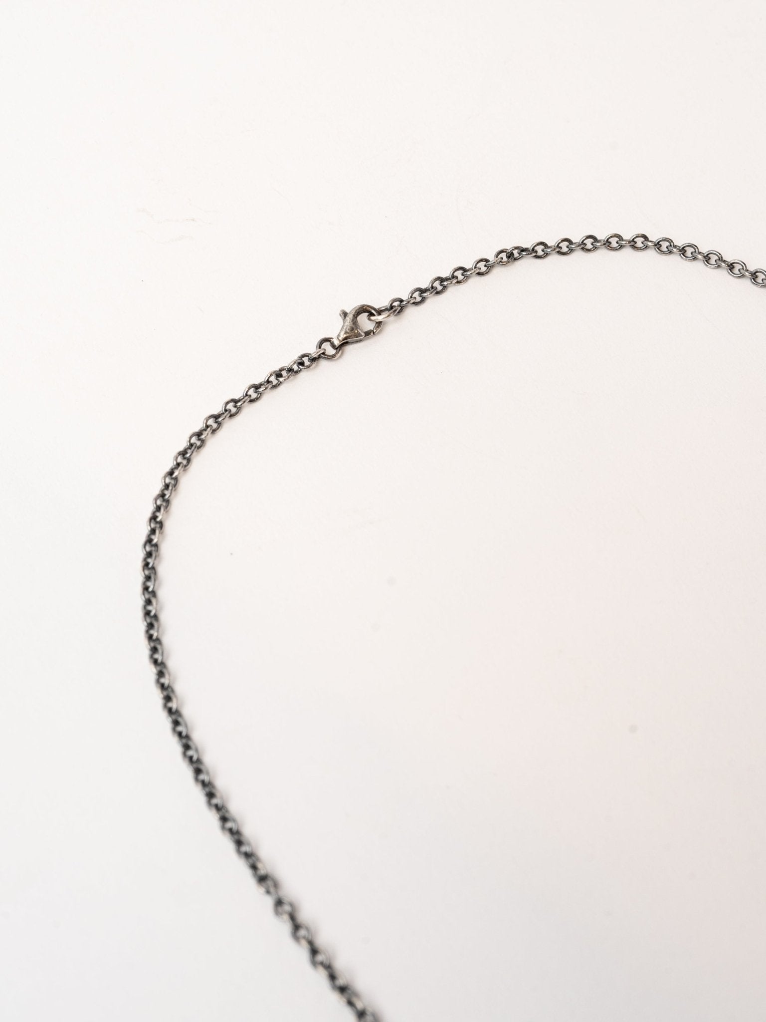 Tag Necklace with Black Diamonds - by AITO
