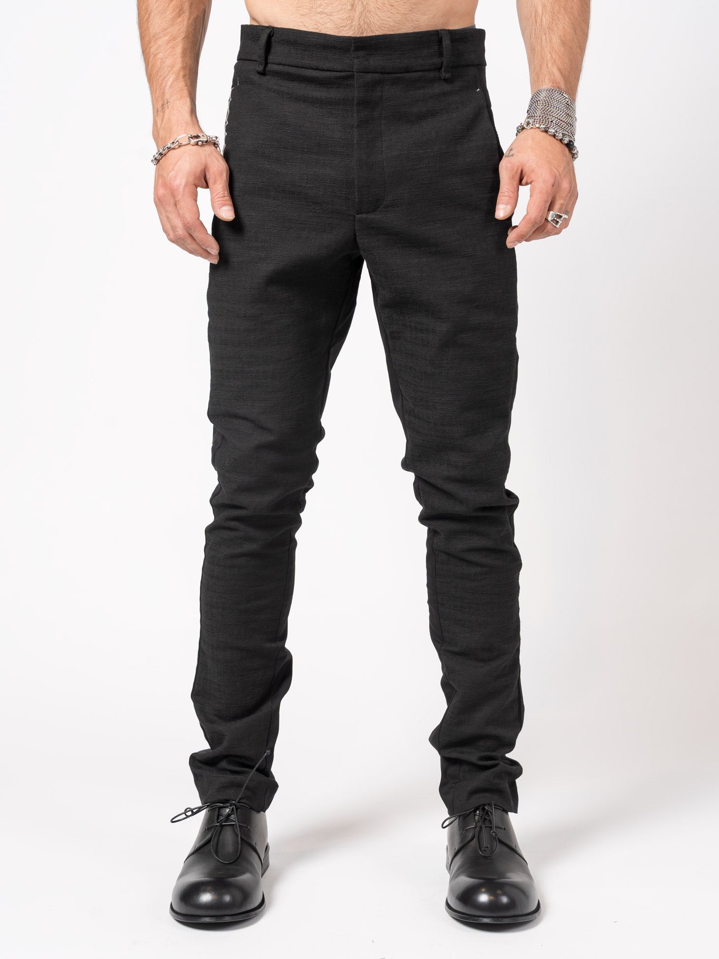 Tailored Cotton Trousers - by GIOVANNI CAVAGNA