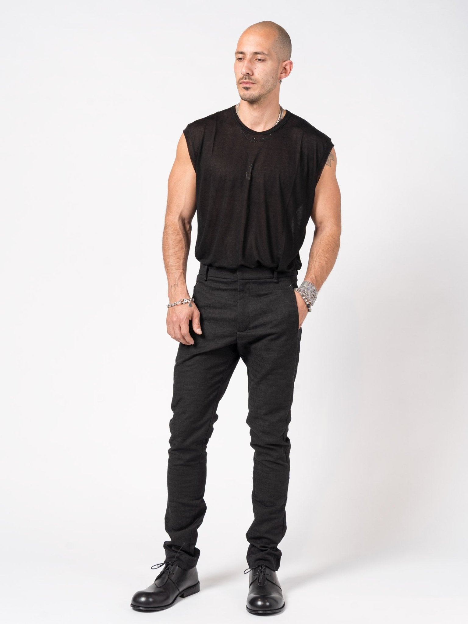 Tailored Cotton Trousers - by GIOVANNI CAVAGNA