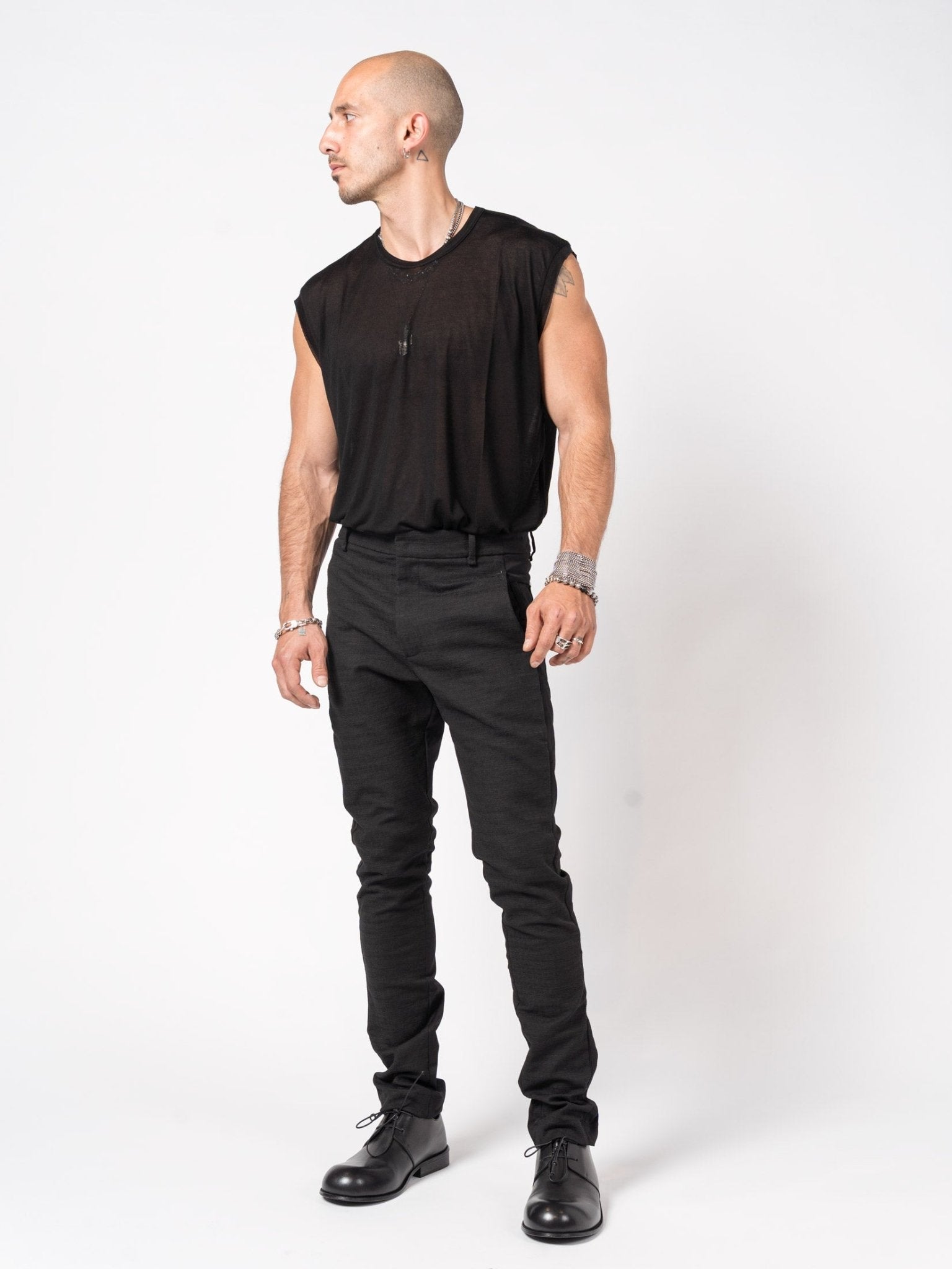 Tailored Cotton Trousers - by GIOVANNI CAVAGNA