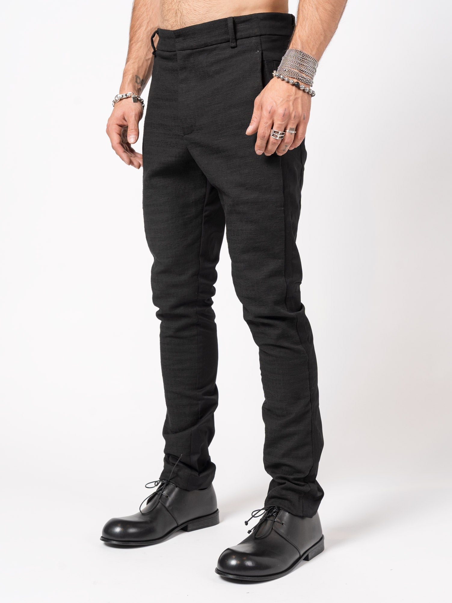 Tailored Cotton Trousers - by GIOVANNI CAVAGNA