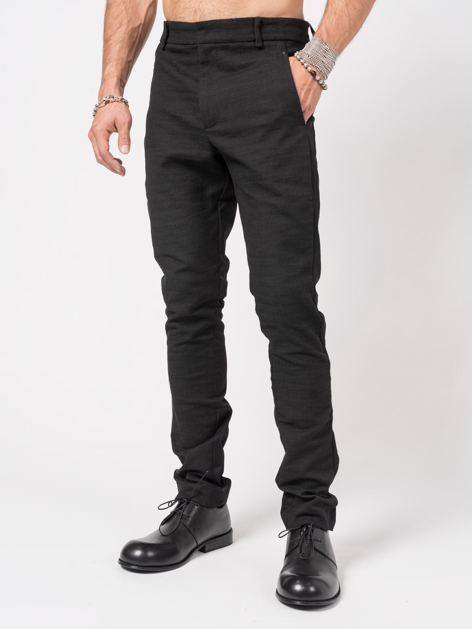 Tailored Cotton Trousers - by GIOVANNI CAVAGNA