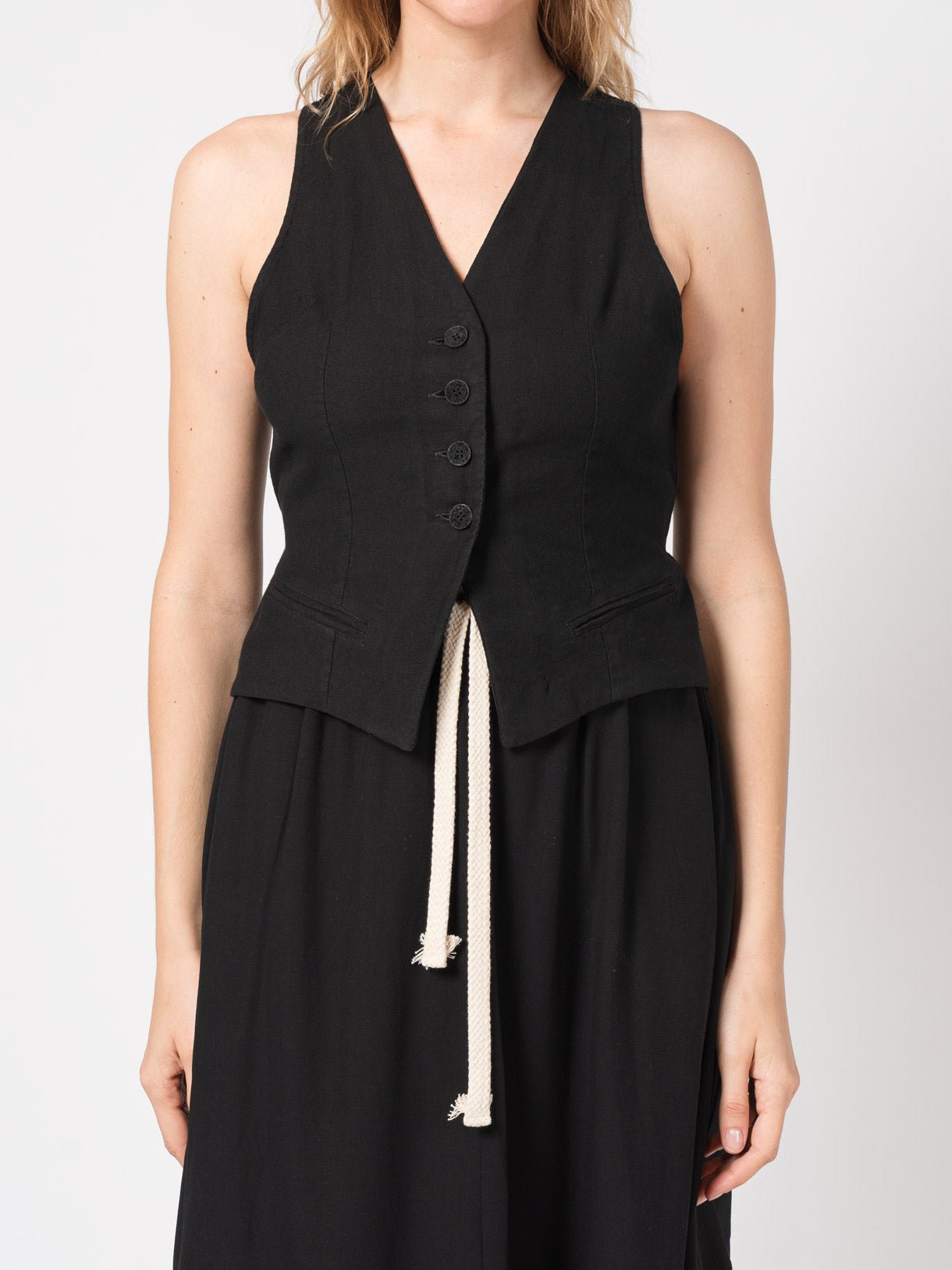 Tailored Linen - Blend Vest - by NOSTRA SANTISSIMA