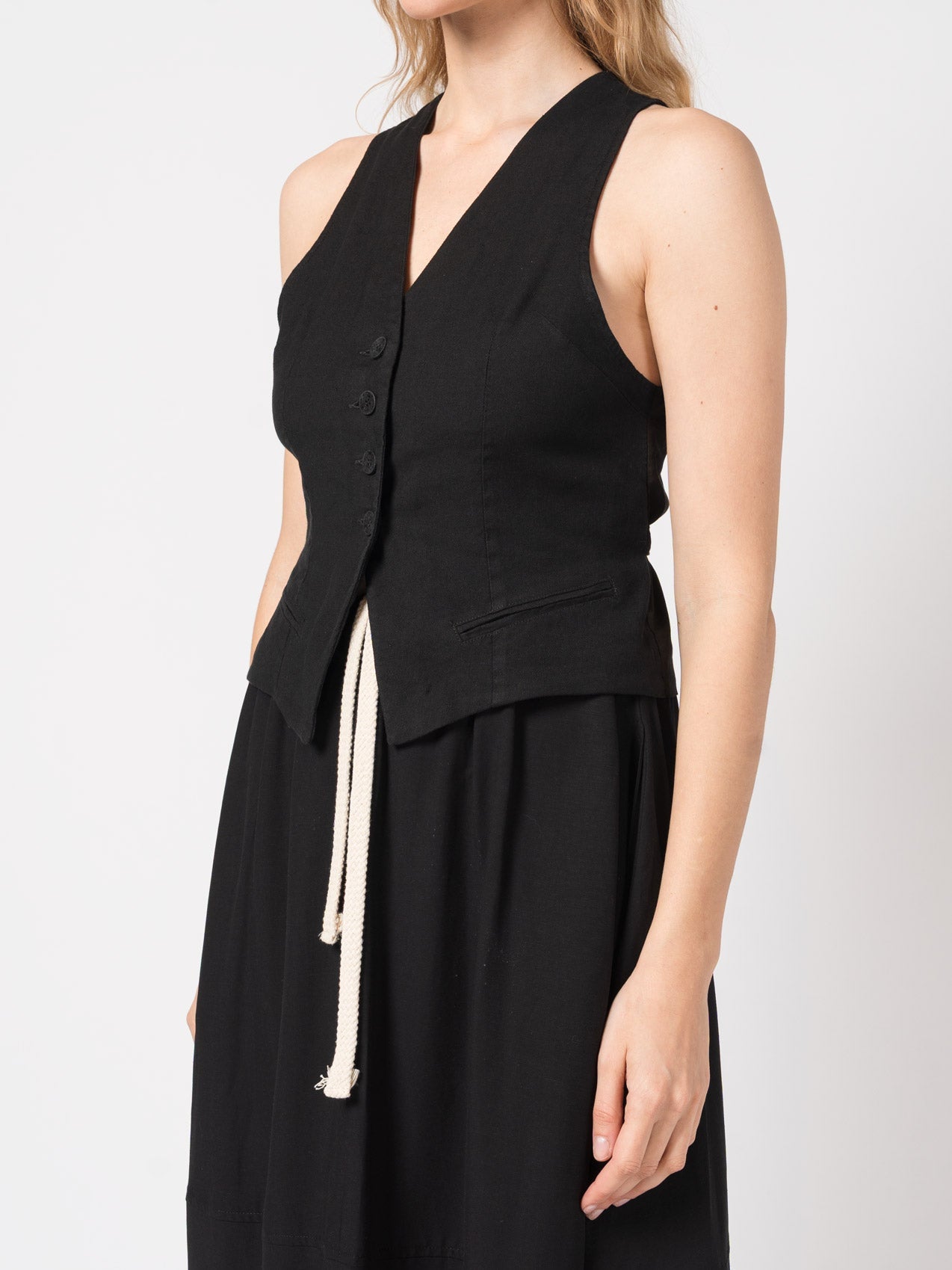 Tailored Linen - Blend Vest - by NOSTRA SANTISSIMA