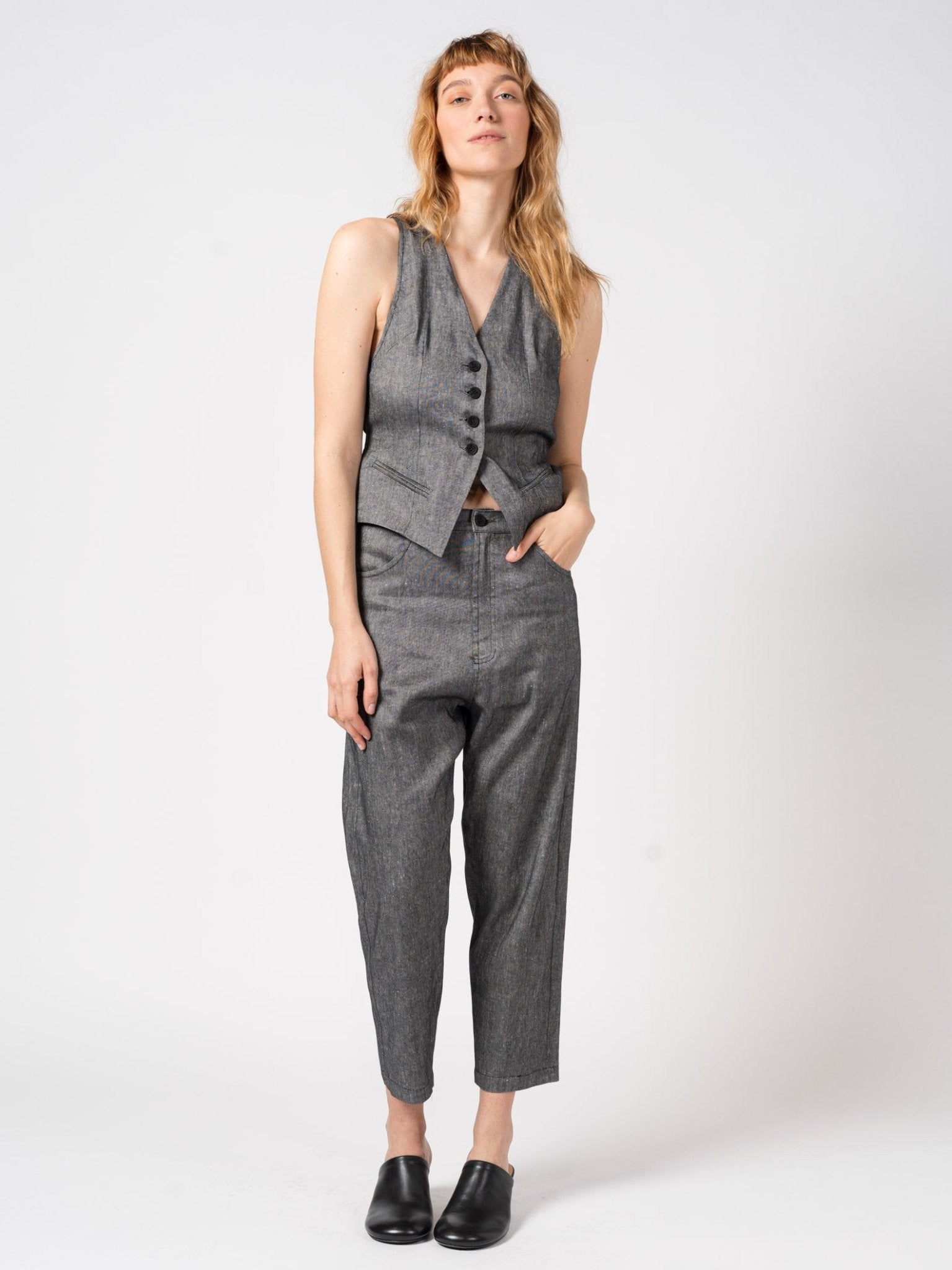 Tapered Linen - Blend Trousers - by NOSTRA SANTISSIMA