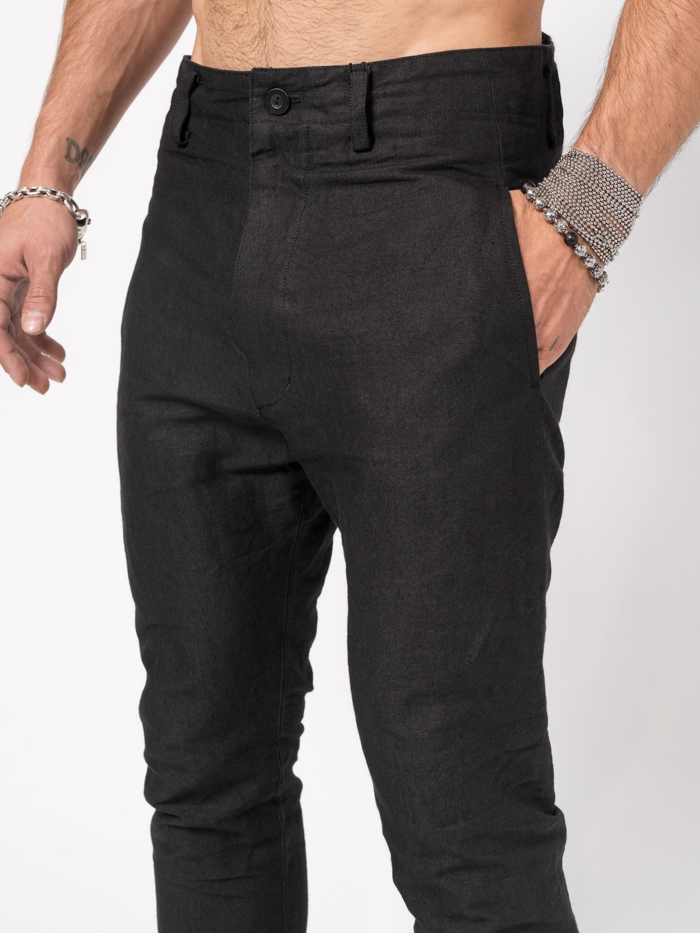 Tapered Linen - Paper Trousers - by NUDE: MM