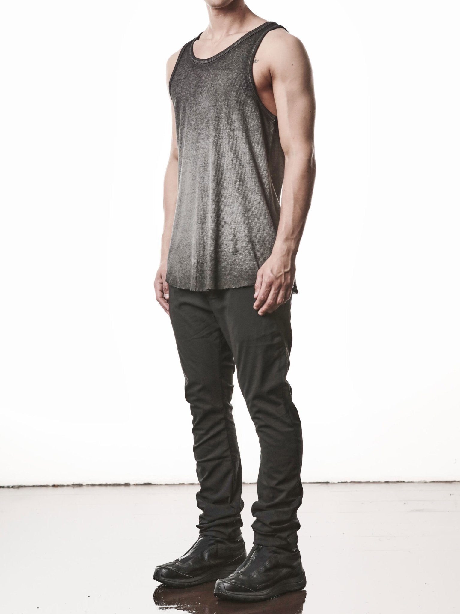 Tapered Stretch Denim Trousers - by THOM KROM