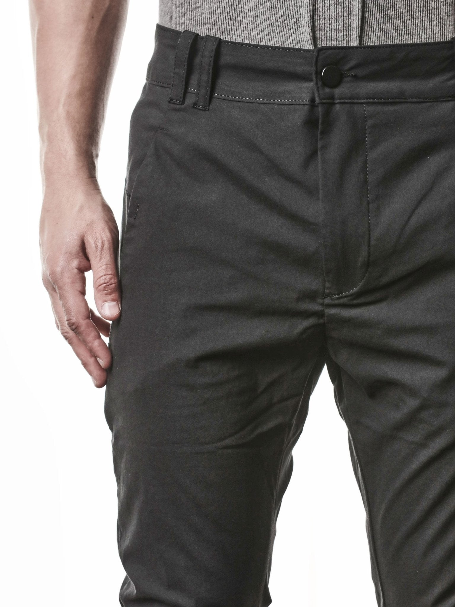 Tapered Stretch Denim Trousers - by THOM KROM