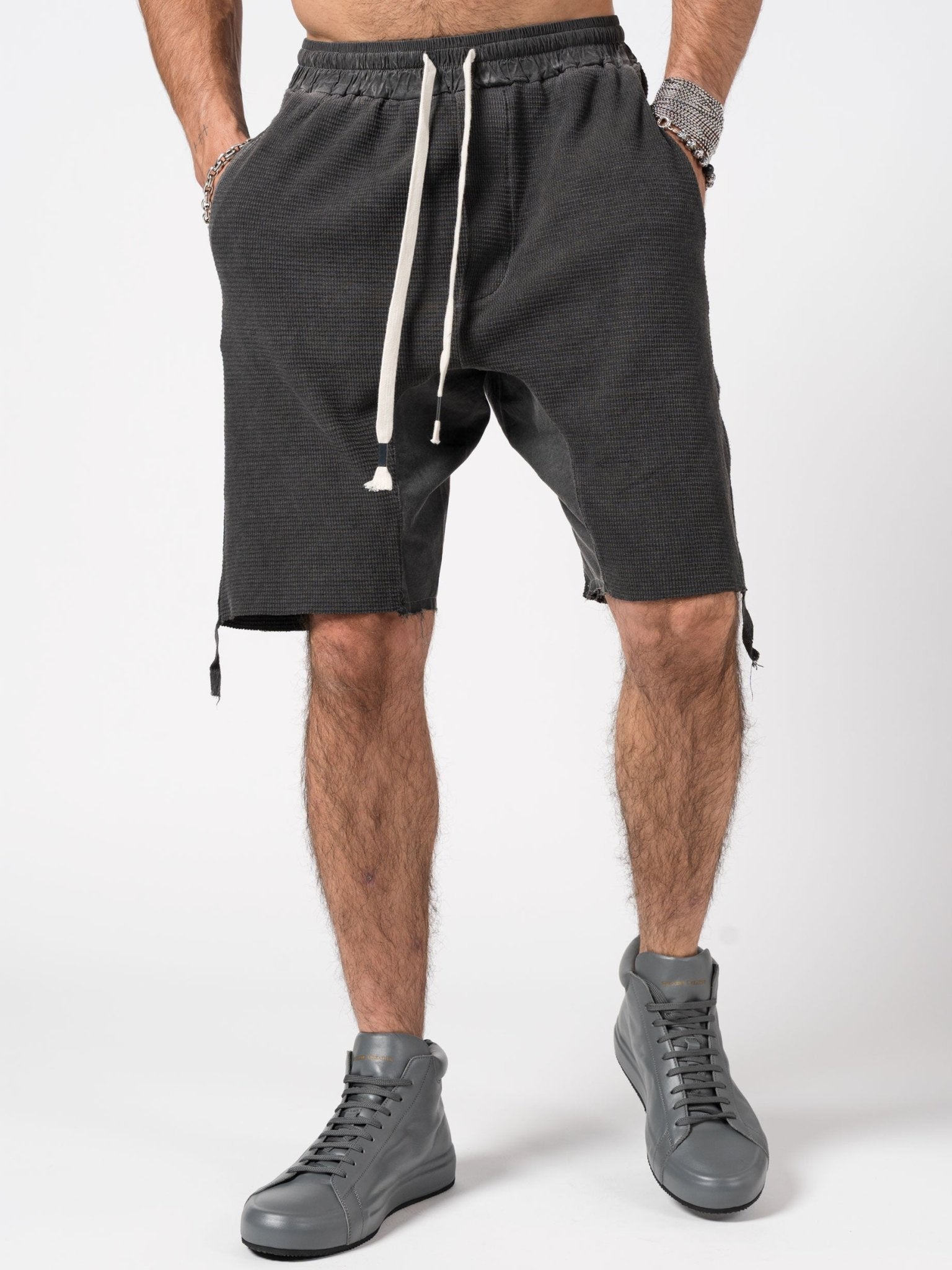 Textured Drop - Crotch Shorts - by AITO