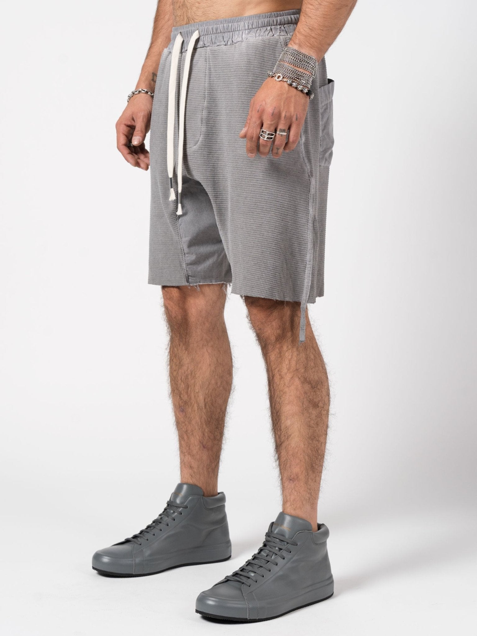 Textured Drop - Crotch Shorts - by AITO