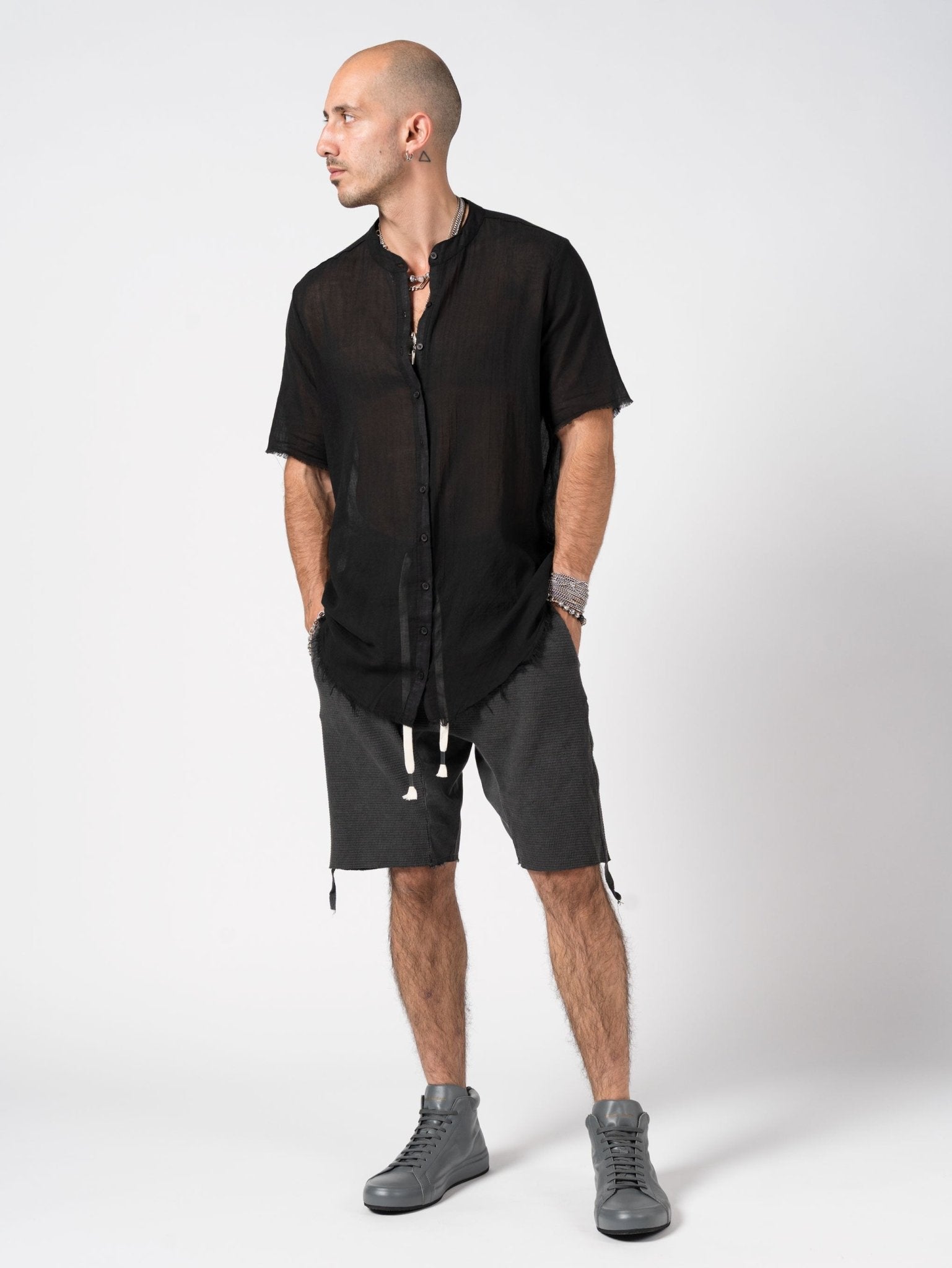 Textured Drop - Crotch Shorts - by AITO