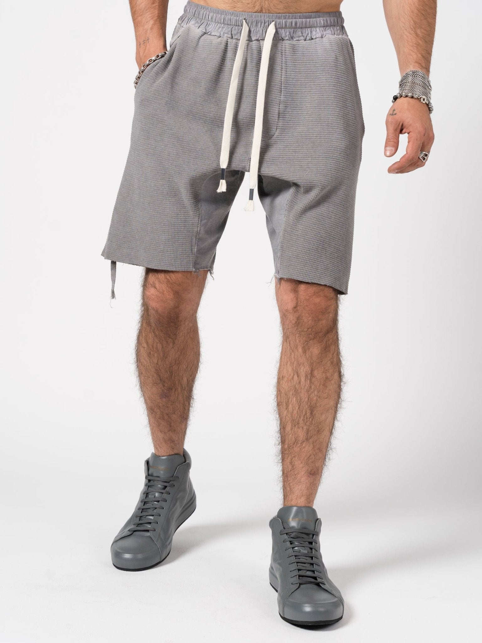 Textured Drop - Crotch Shorts - by AITO