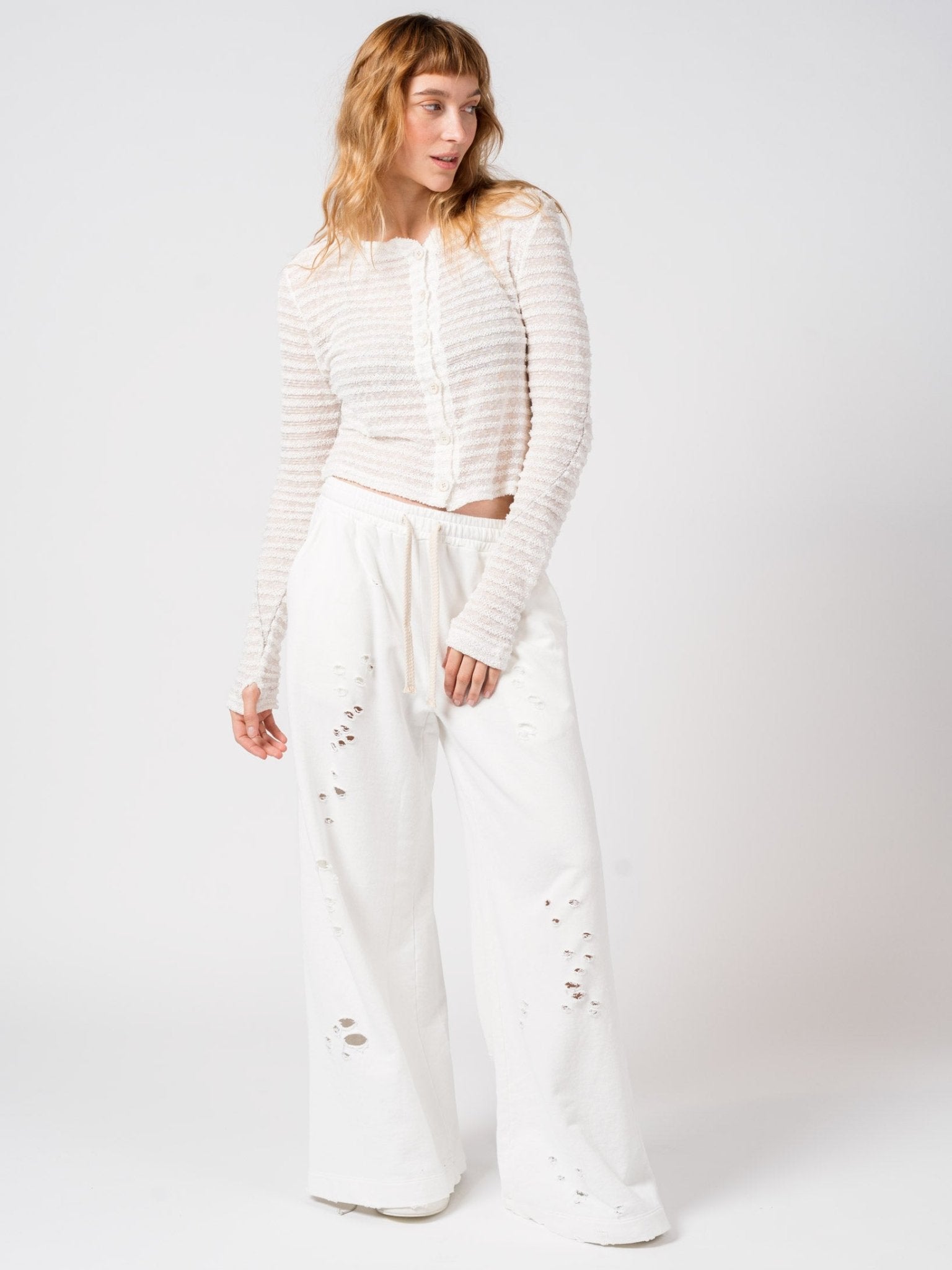 Textured Knit Cardigan - by NOSTRA SANTISSIMA