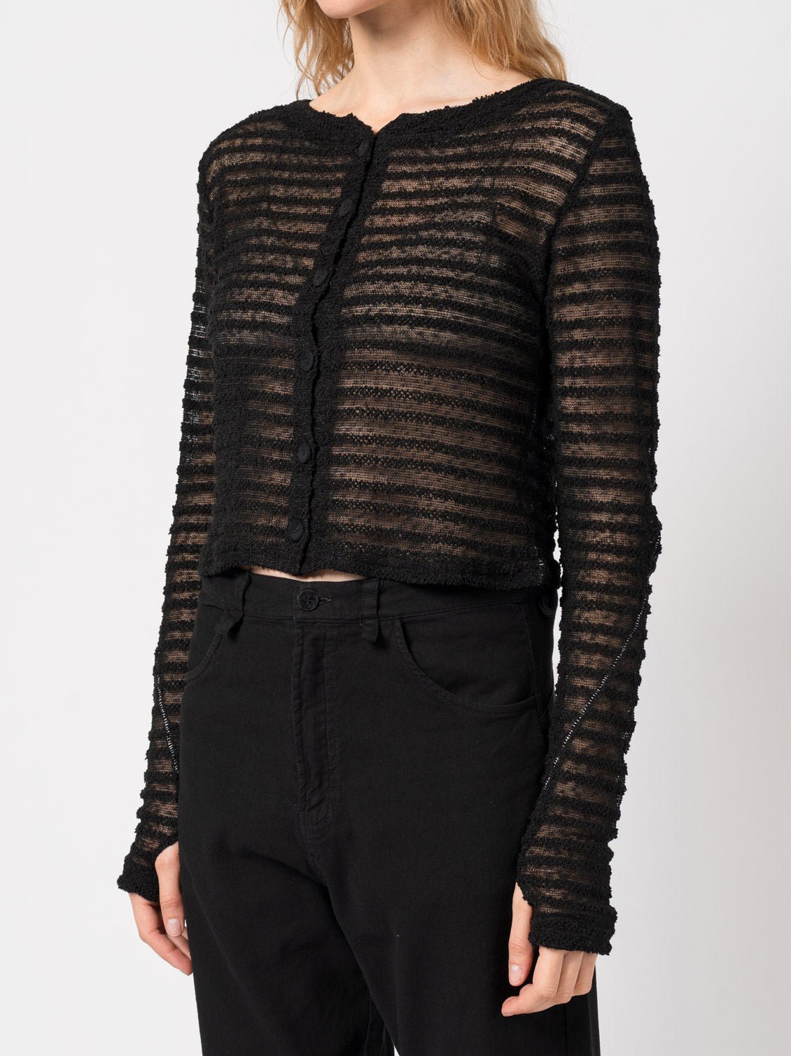 Textured Knit Cardigan - by NOSTRA SANTISSIMA