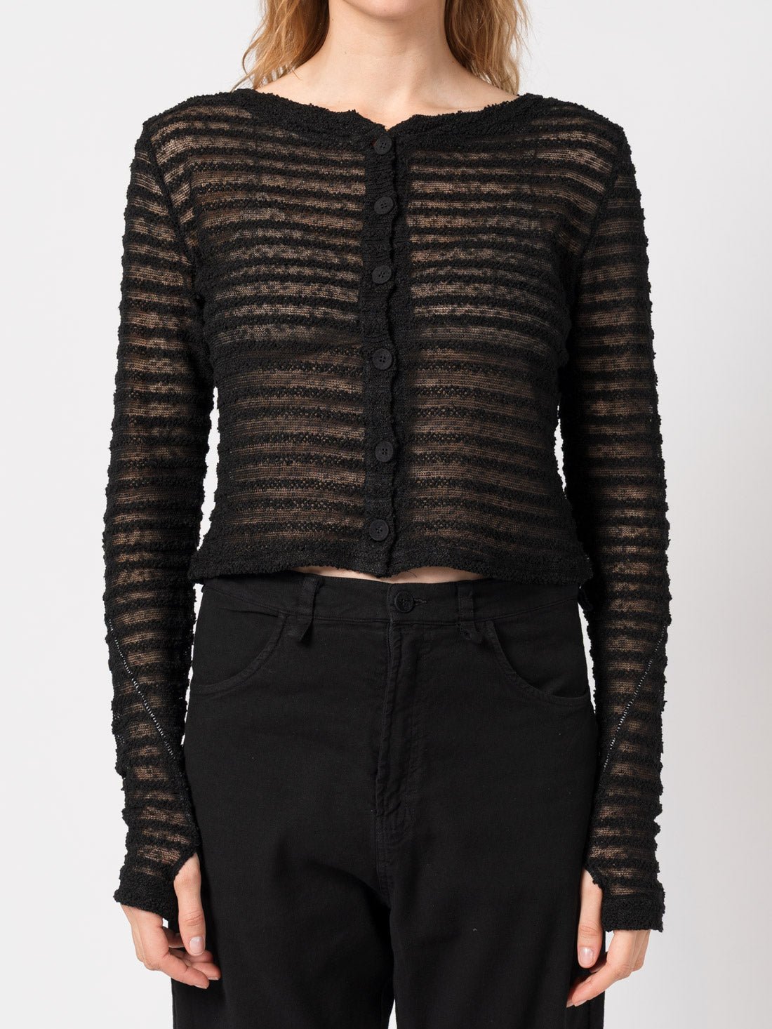 Textured Knit Cardigan - by NOSTRA SANTISSIMA