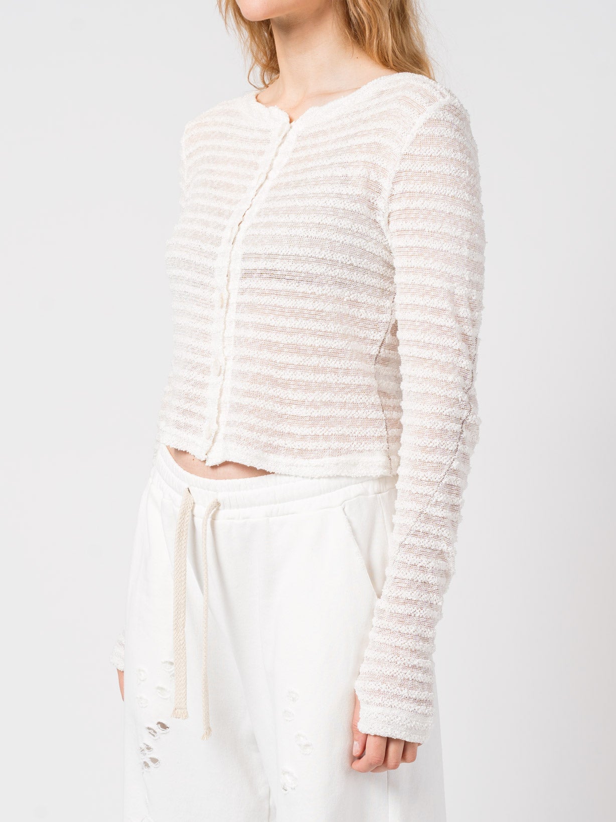 Textured Knit Cardigan - by NOSTRA SANTISSIMA