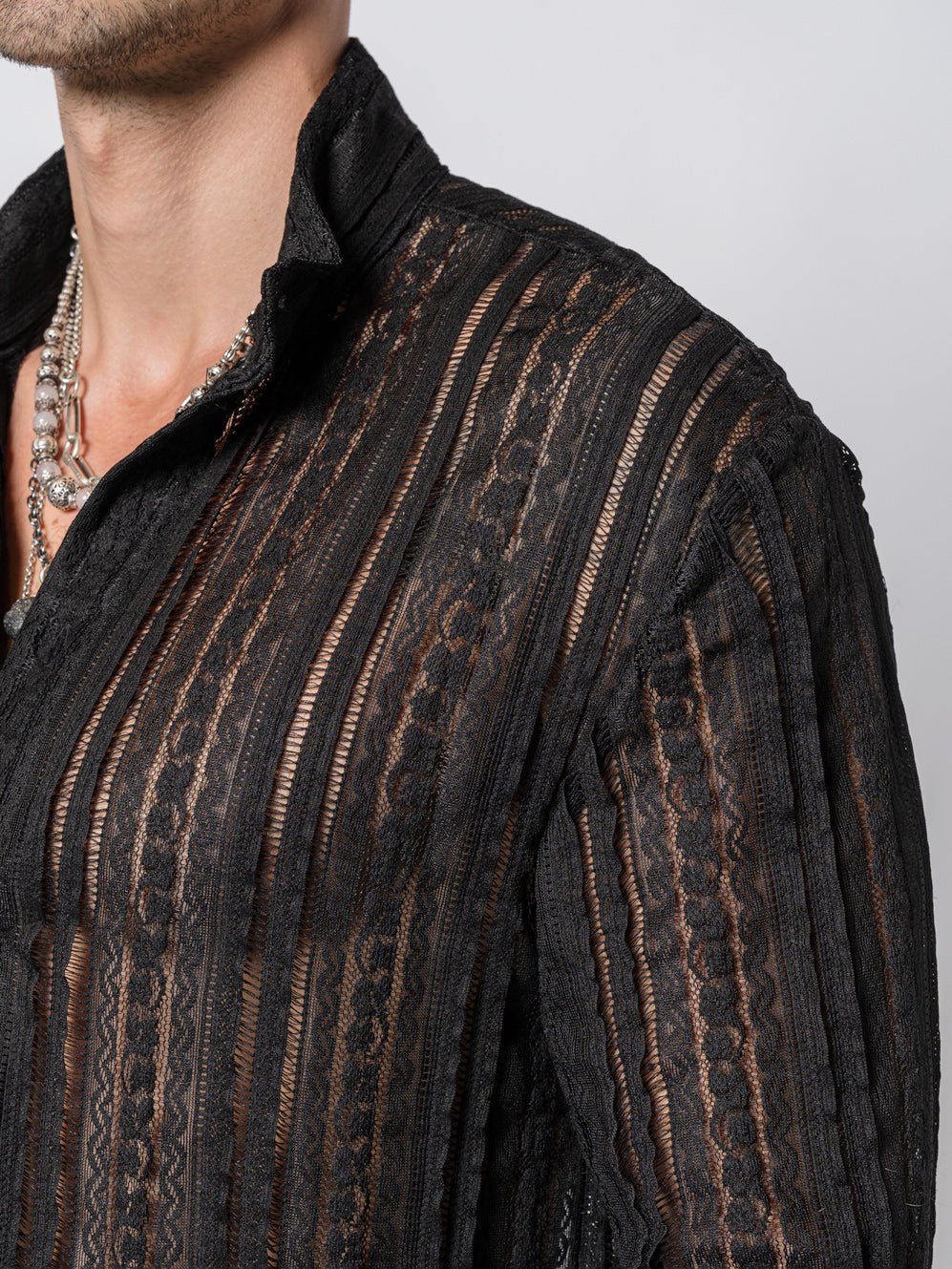 Textured Lace Shirt - by NOSTRA SANTISSIMA