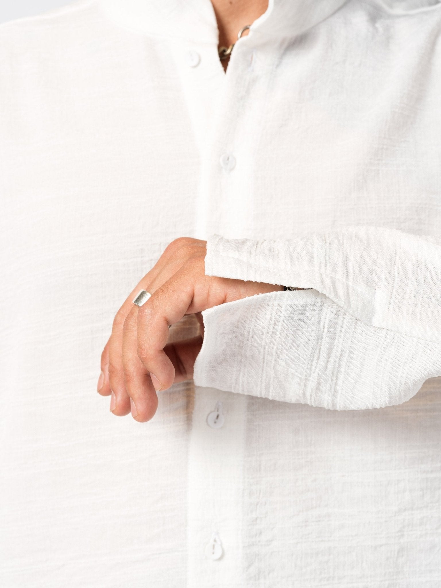Textured Linen Blend Shirt - by 139DEC