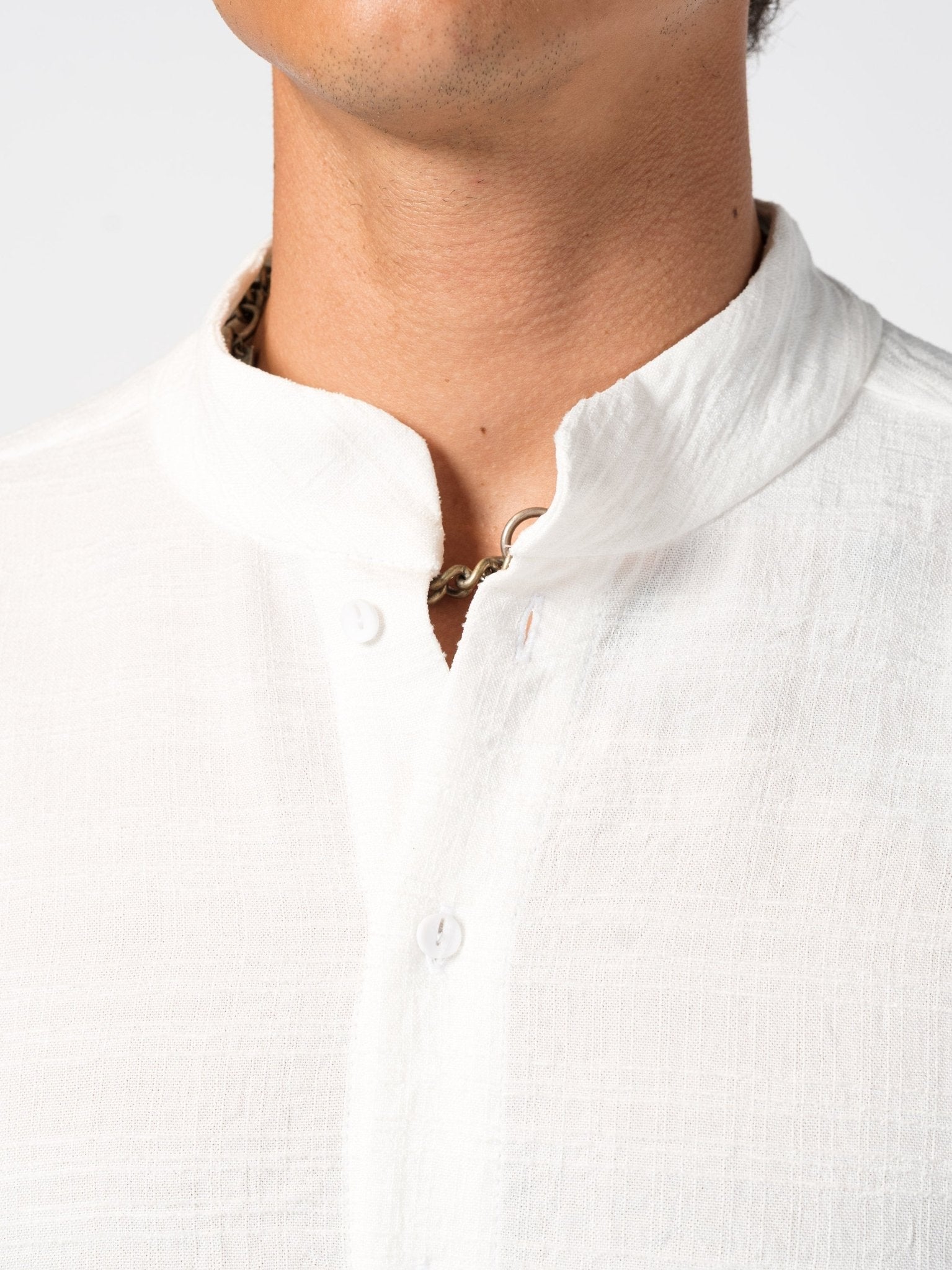 Textured Linen Blend Shirt - by 139DEC