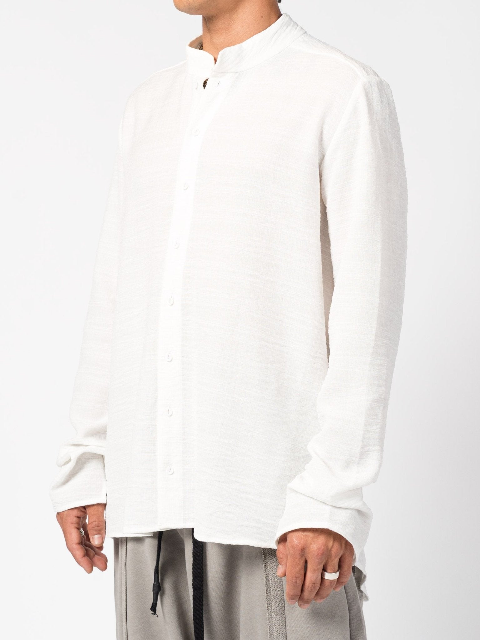 Textured Linen Blend Shirt - by 139DEC
