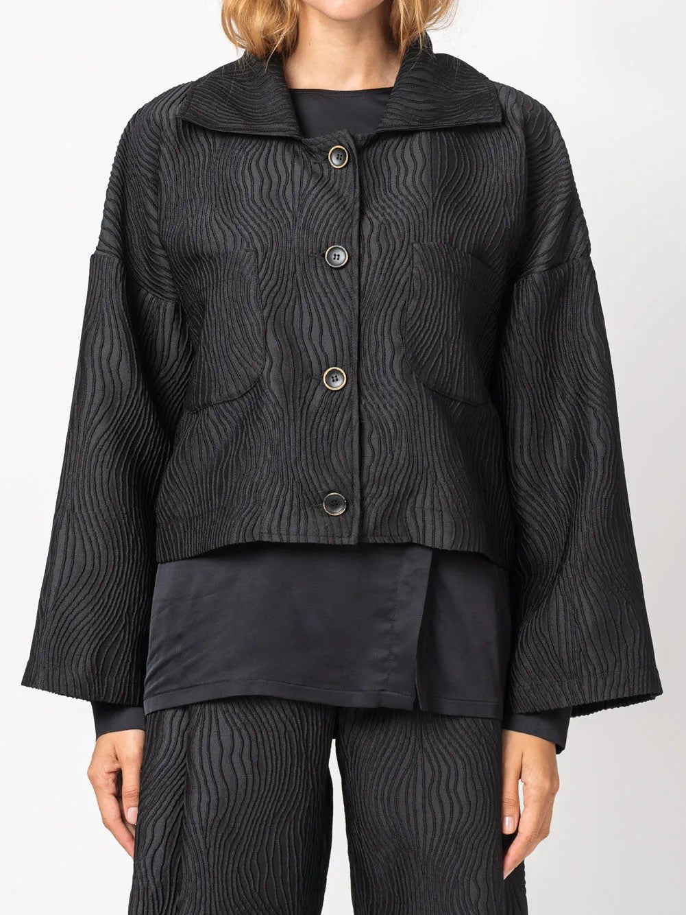 Textured Short Jacket - by NOSTRA SANTISSIMA