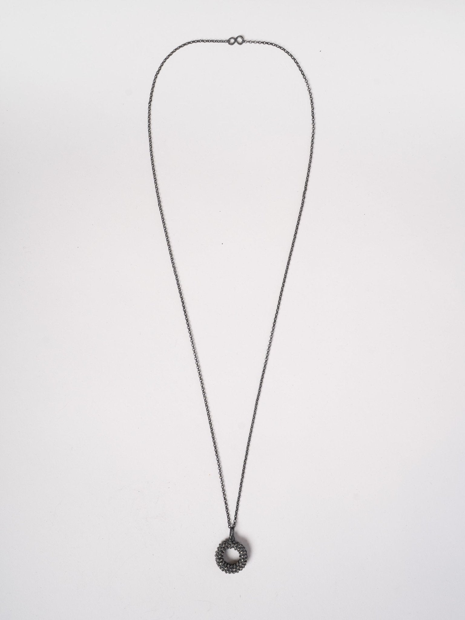 Textured Silver Pendant Necklace - by CEDAR