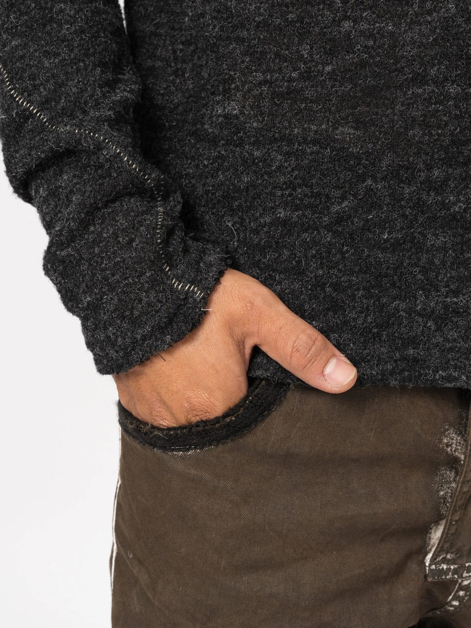Textured Wool Turtleneck Knit - by NOSTRA SANTISSIMA