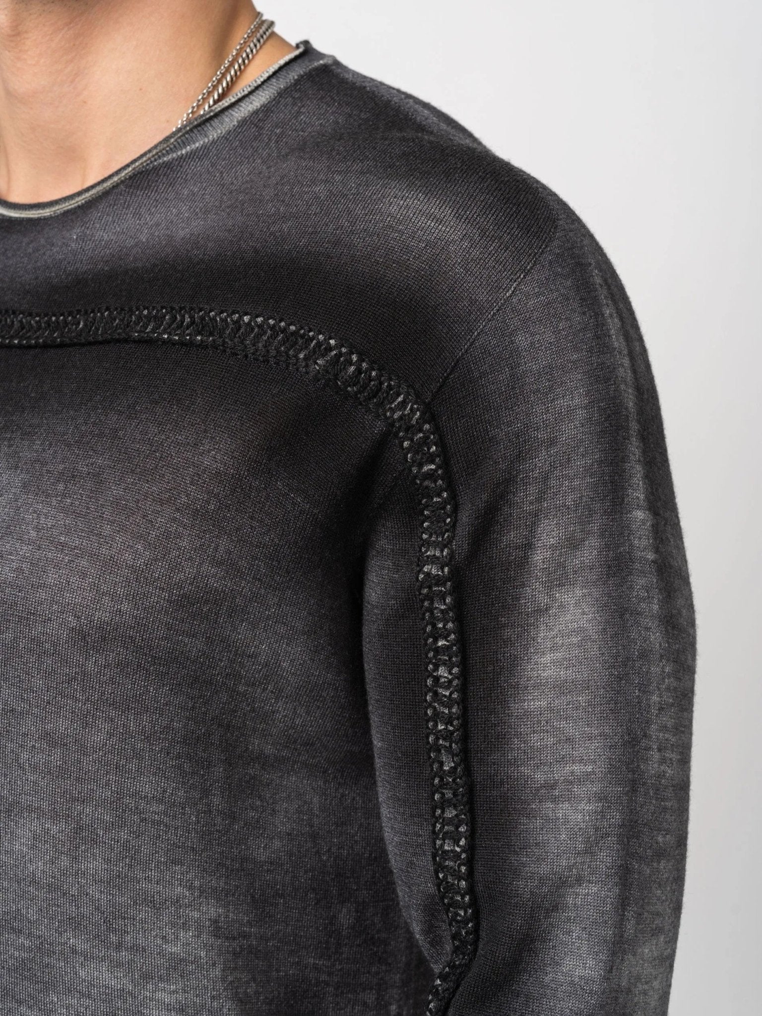 Thin Wool Embroidered Sweater - by MD75