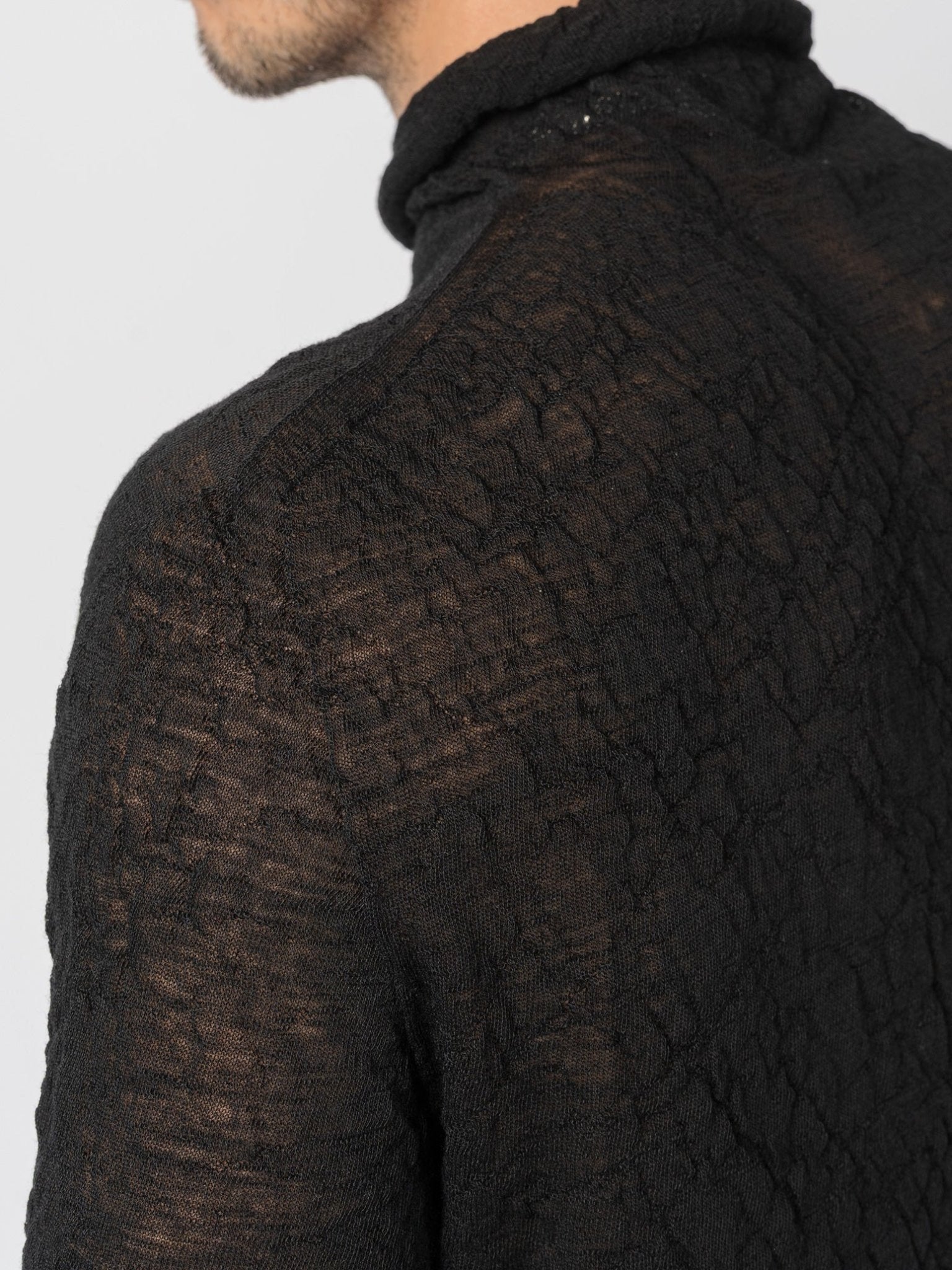 Thin Wool High Neck Knit - by MD75