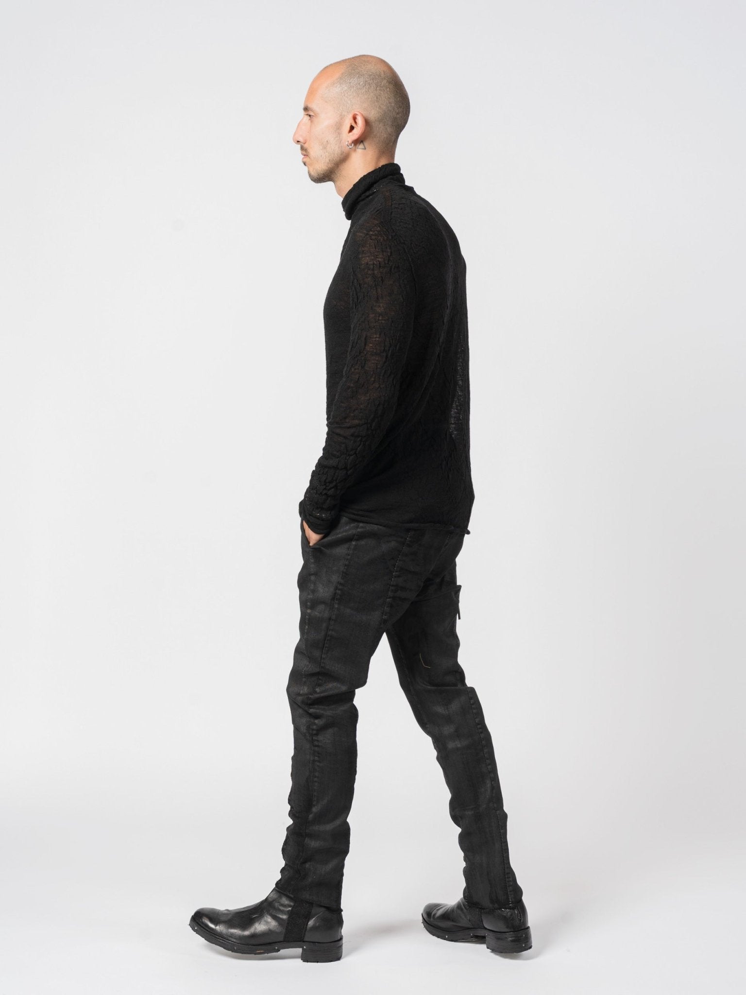 Thin Wool High Neck Knit - by MD75