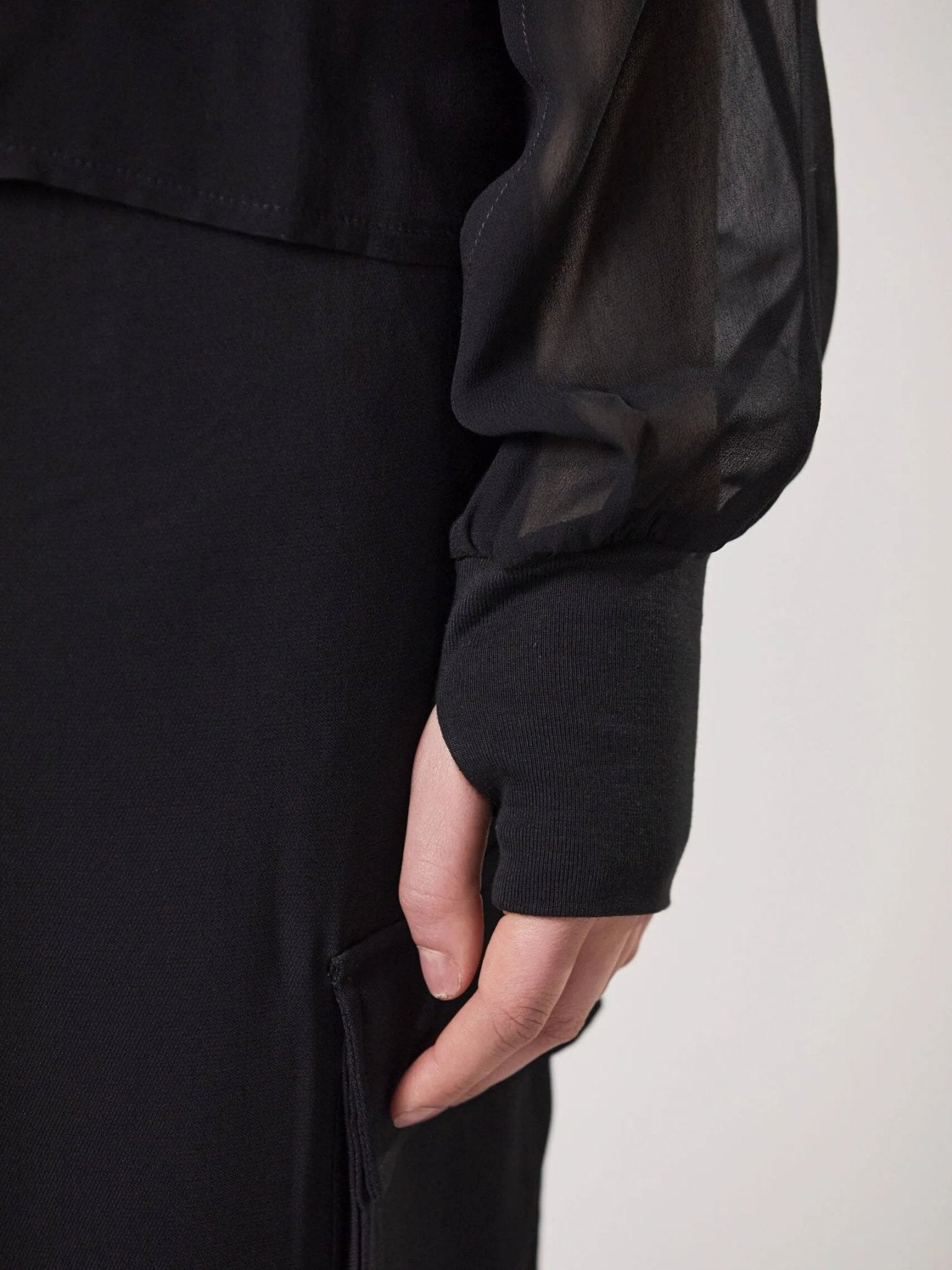 Transparent turtle neck blouse - by THOM KROM
