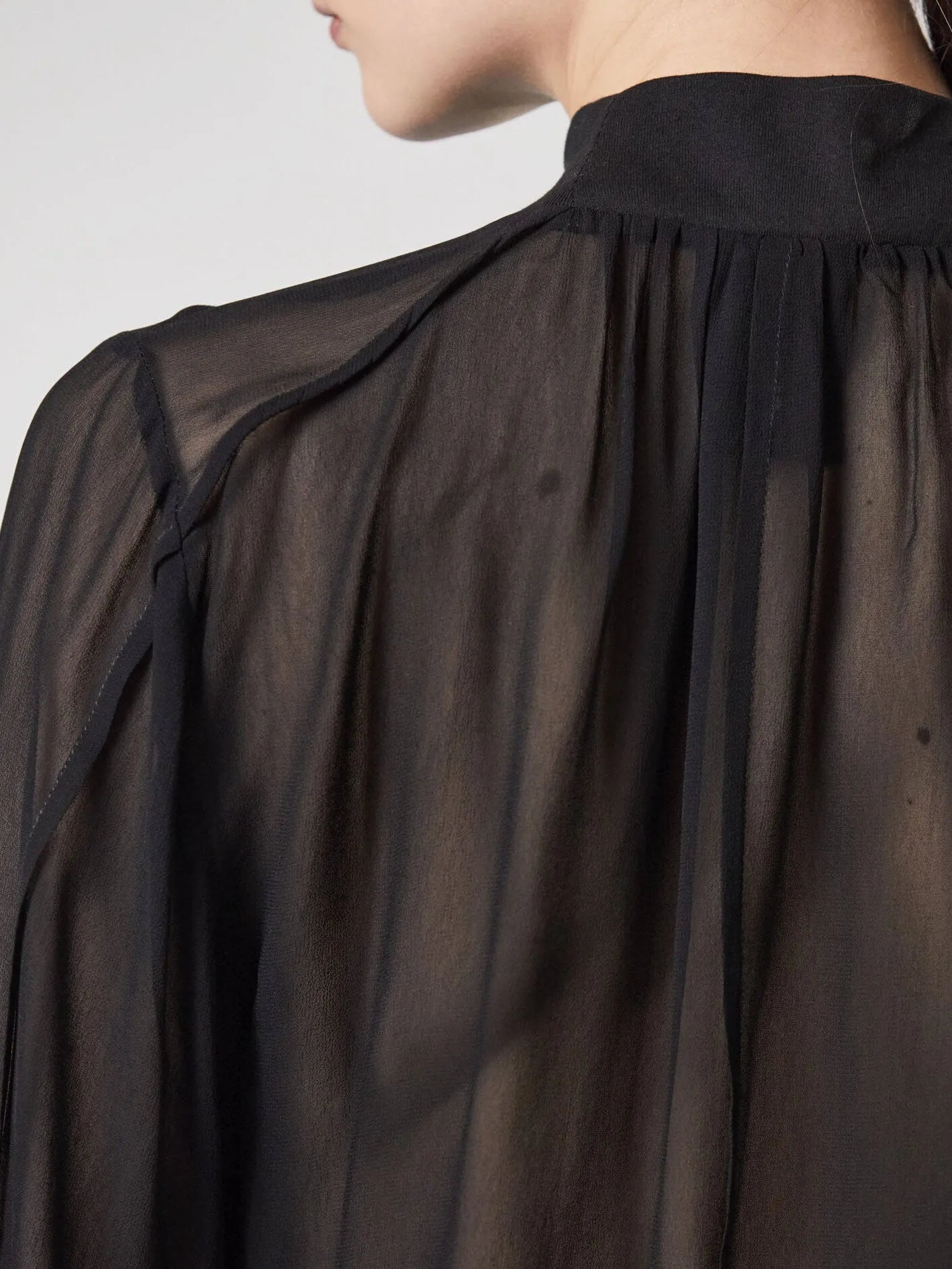 Transparent turtle neck blouse - by THOM KROM